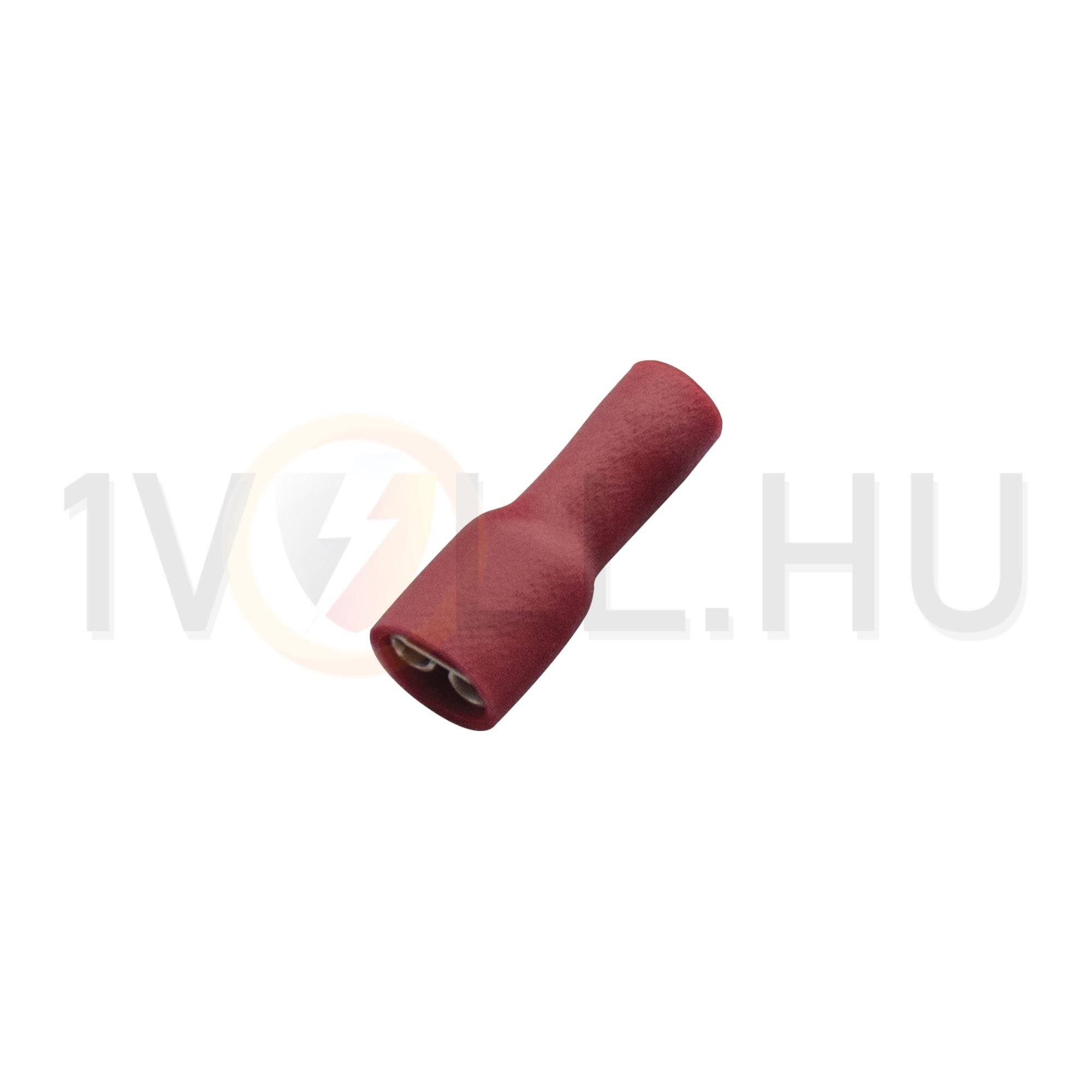 Csúszósaru 22mm hüvely teljesen szigetelt piros lapos 6,3x0,8 mm sárgaréz 0.5-1,0mm2 Haupa - 260414