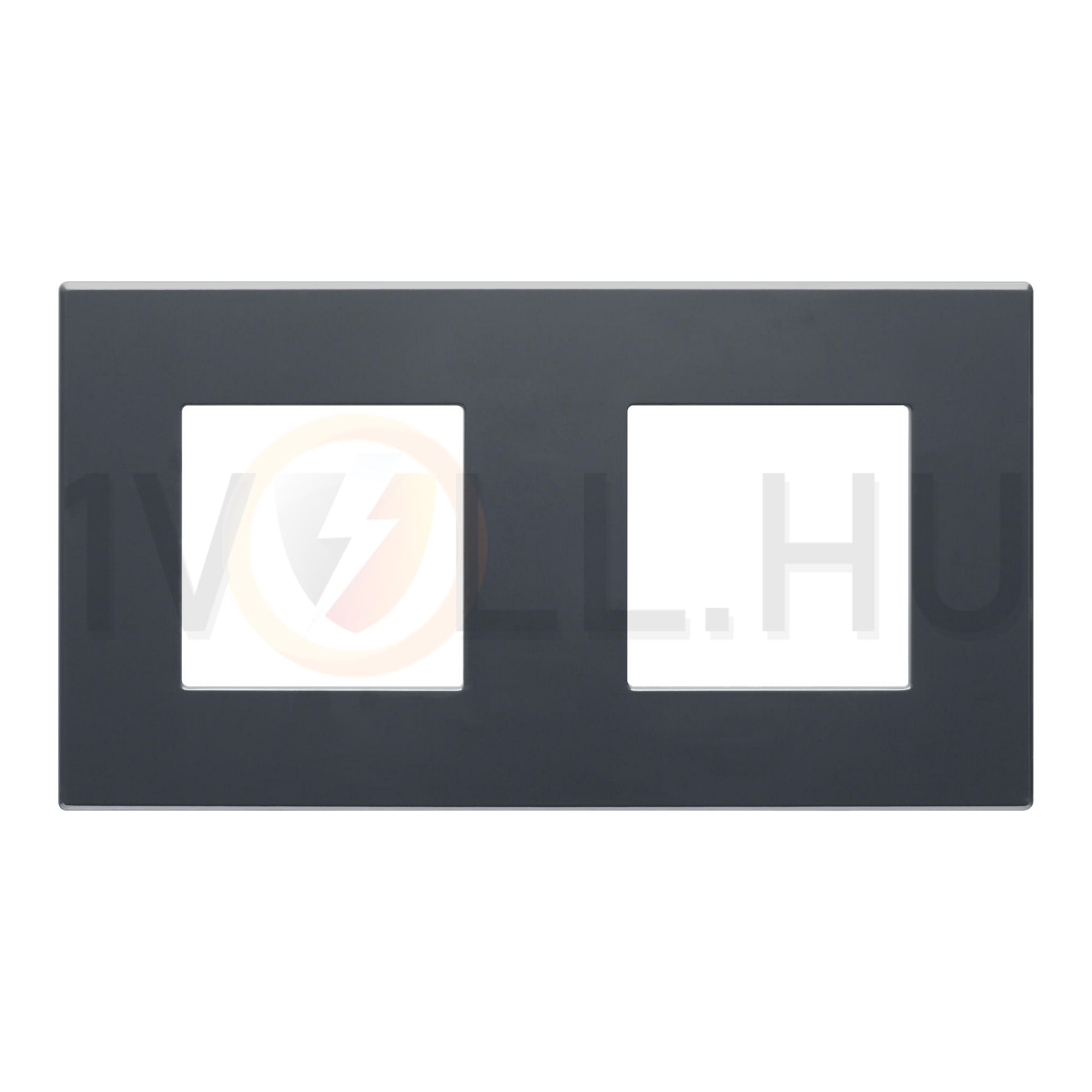 Dahlia keret 2-es vízszintes és függőleges műanyag antracit kezeletlen fényes GEWISS - GW35902AN