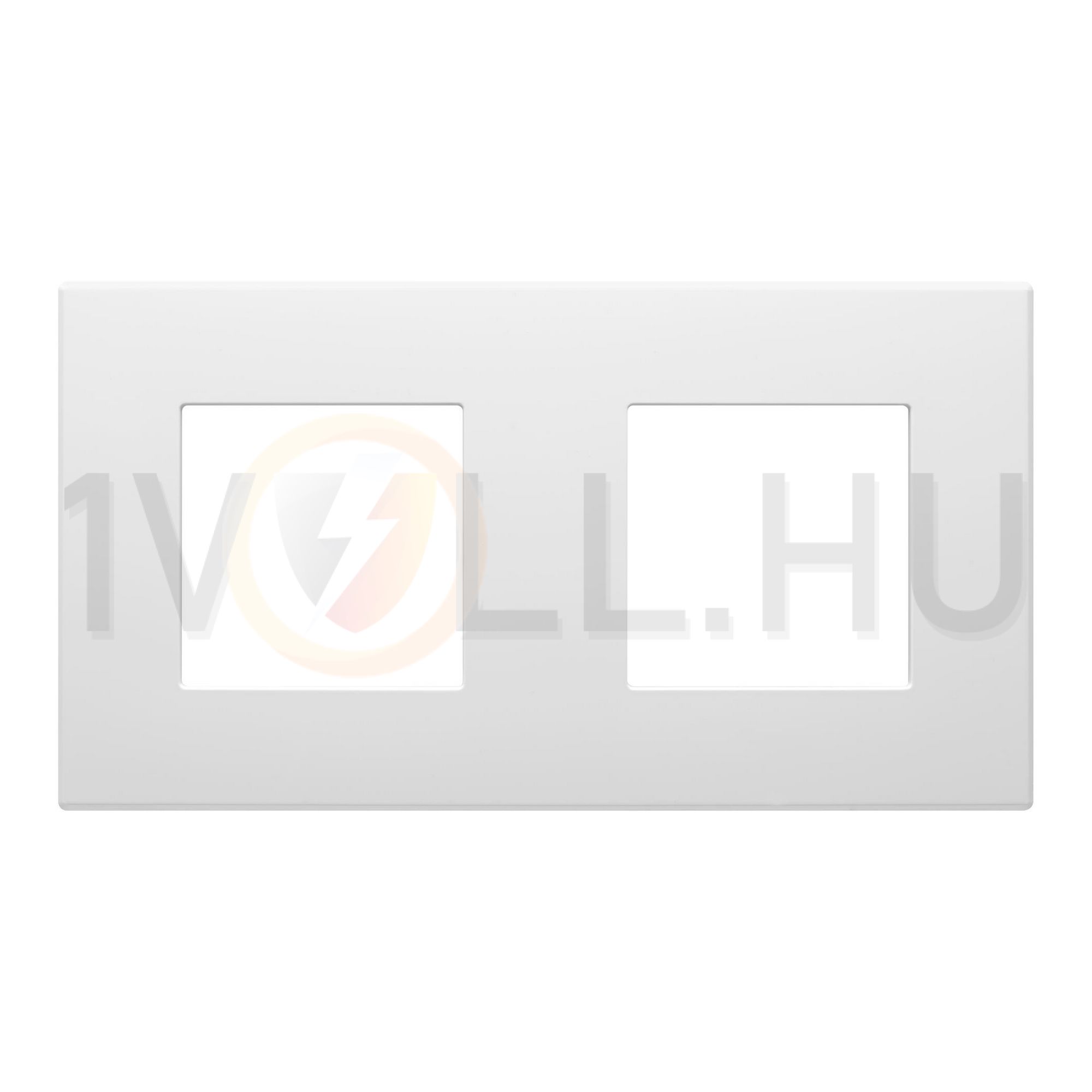 Dahlia keret 2-es vízszintes és függőleges műanyag fehér kezeletlen fényes GEWISS - GW35902AW