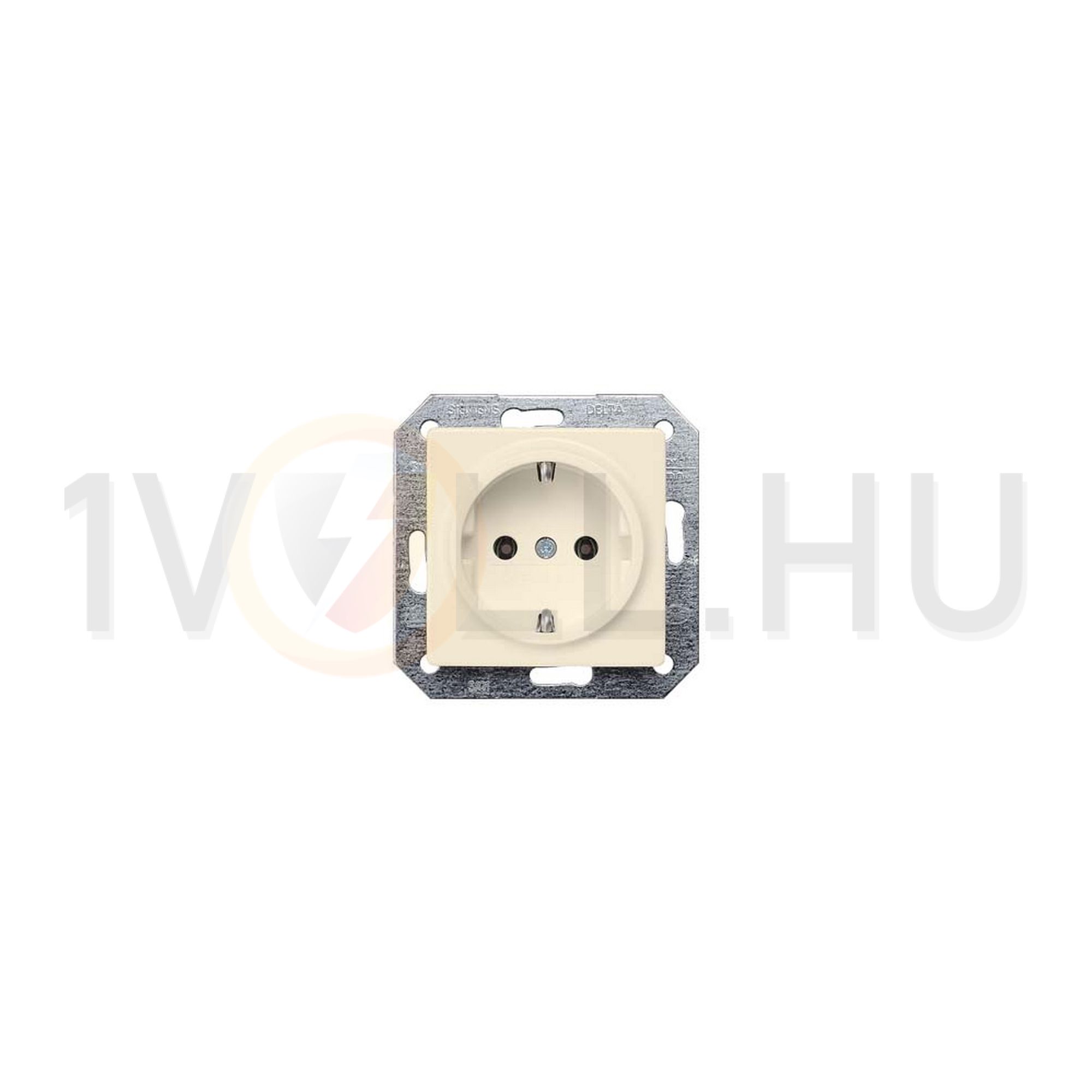 Delta I-System 162 dugalj elektrofehér földelt krém IP20 süllyesztett rugós SIEMENS - 5UB1551