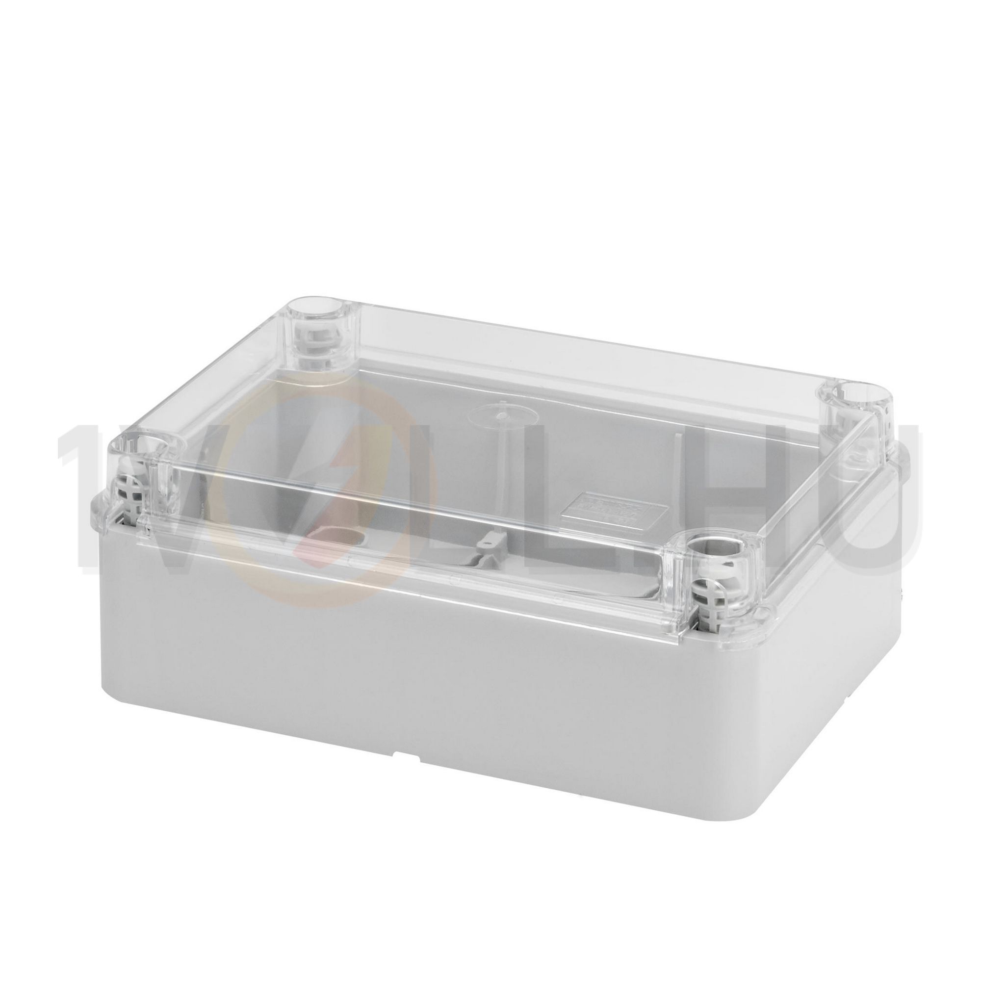 Doboz falonkívüli átlátszó fedéllel műanyag 200mm x 254mm-hossz 98mm IP56 szürke 44CE GEWISS - GW44428