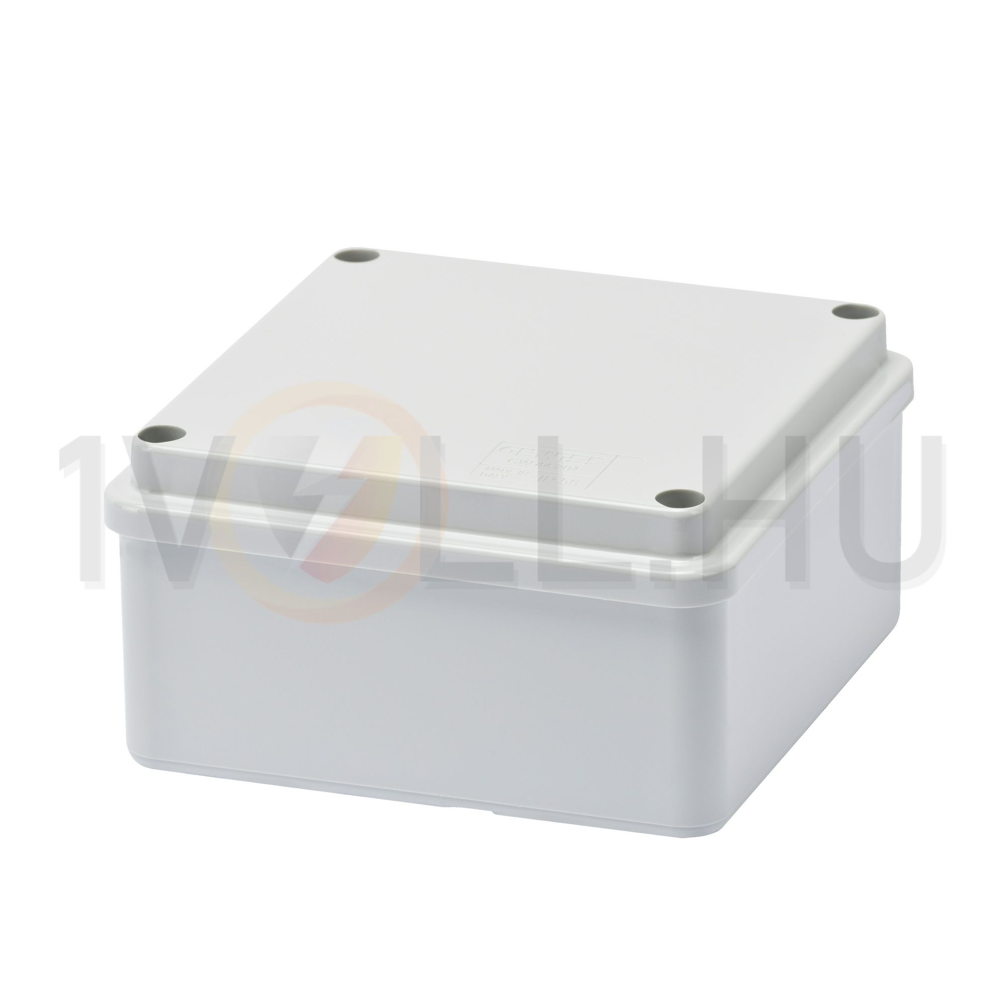 Doboz falonkívüli d29 fém csavarral műanyag 109mm x 109mm-hossz 58mm IP56 szürke 44CE GEWISS - GW44204