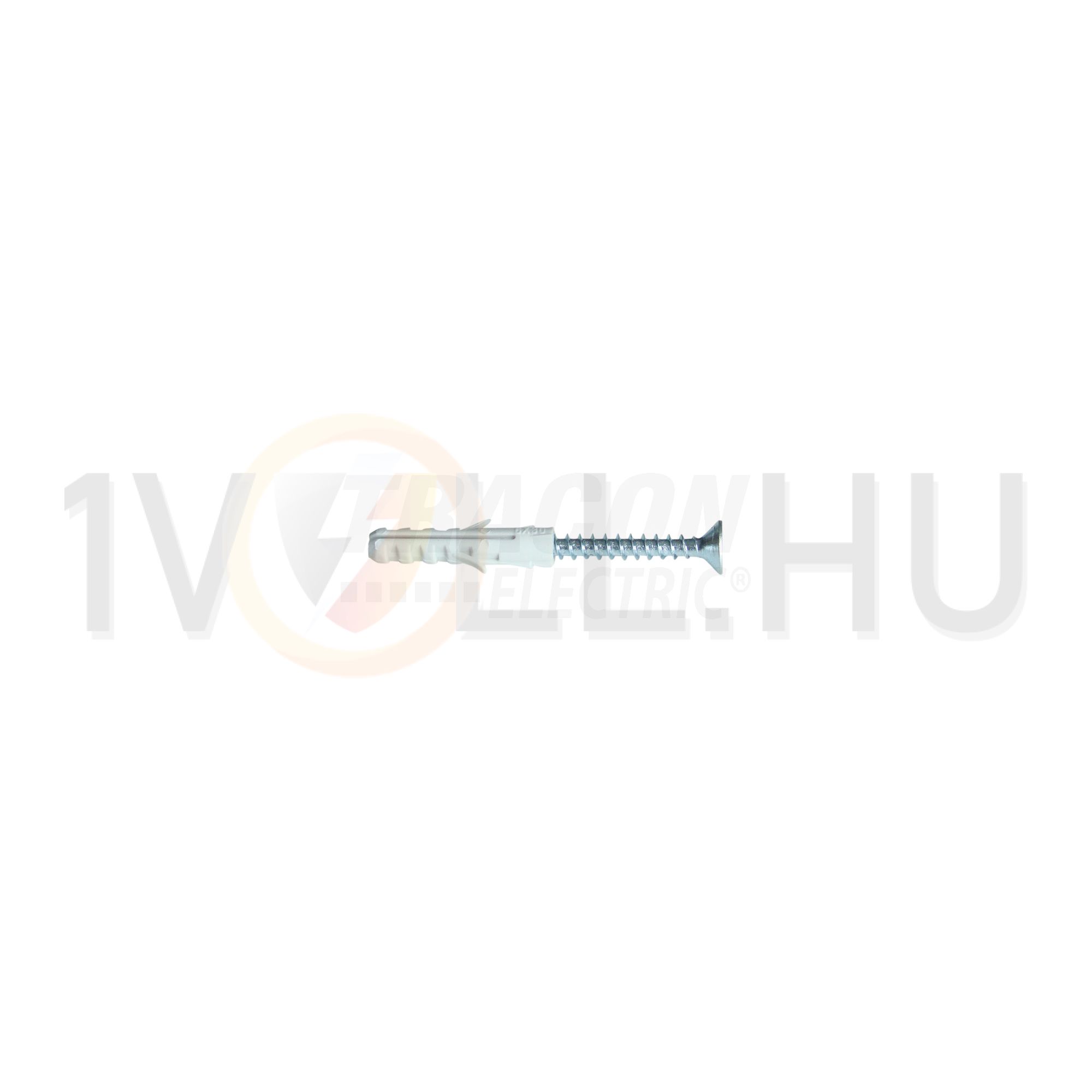 Dübel univerzális csavarral 10mmx 50mm 5,5mm-csavarátmérőhöz műanyag TRACON - T10CS-PA