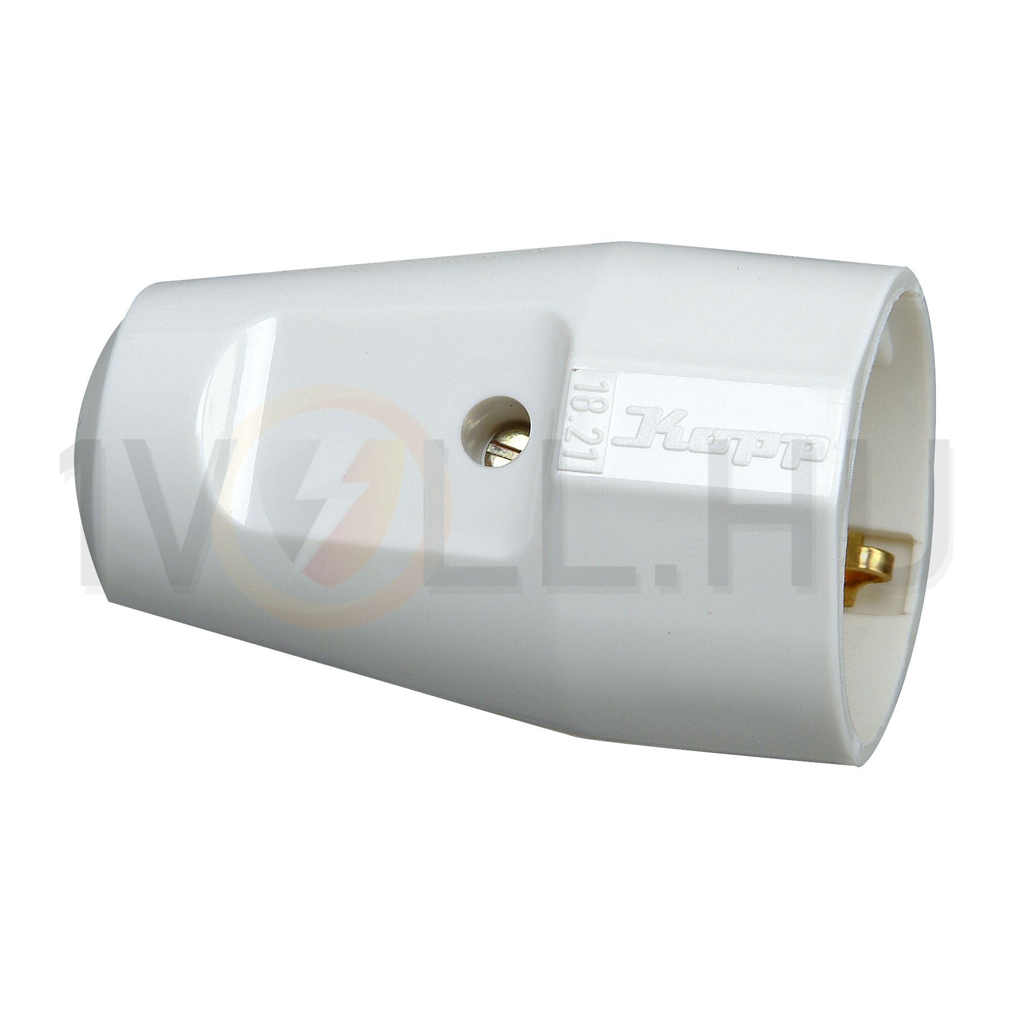 Dugalj lengő 2P+F 16A 250V egyenes műanyag csavaros fehér IP20 CSF Kopp - 182102006