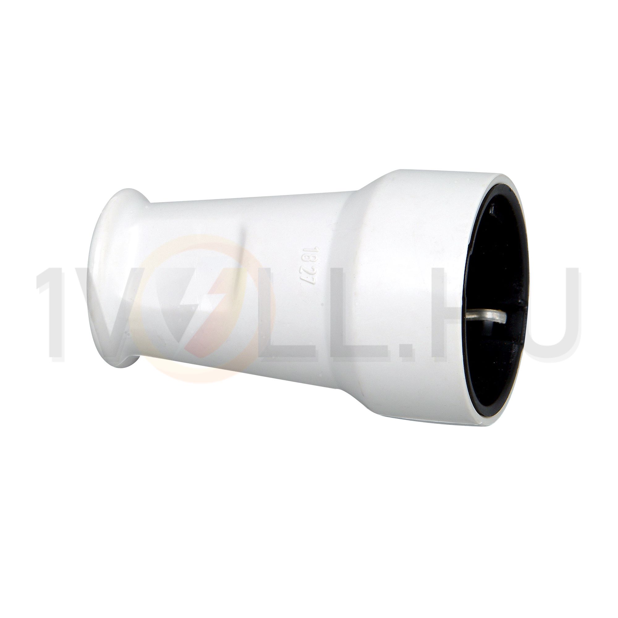 Dugalj lengő 2P+F 16A 250V egyenes műanyag csavaros szürke IP20 Kopp - 182704006