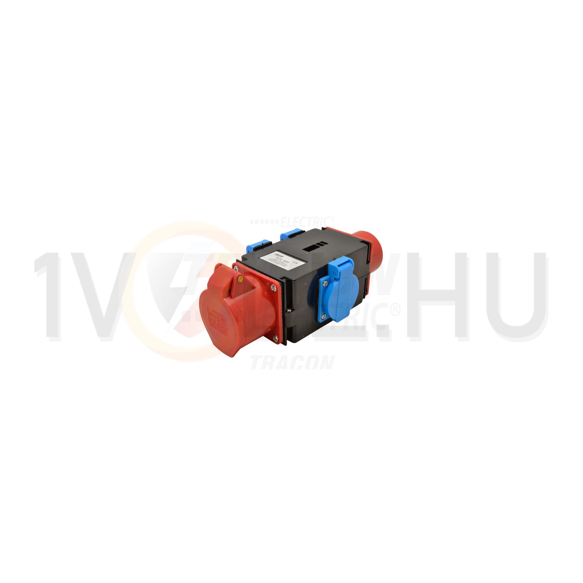 Dugaszoló adapter/elosztó 16A/400V 1x16A5P400V 3x2P+F/230V műanyag fali IP44 fehér TRACON - TICS-1605