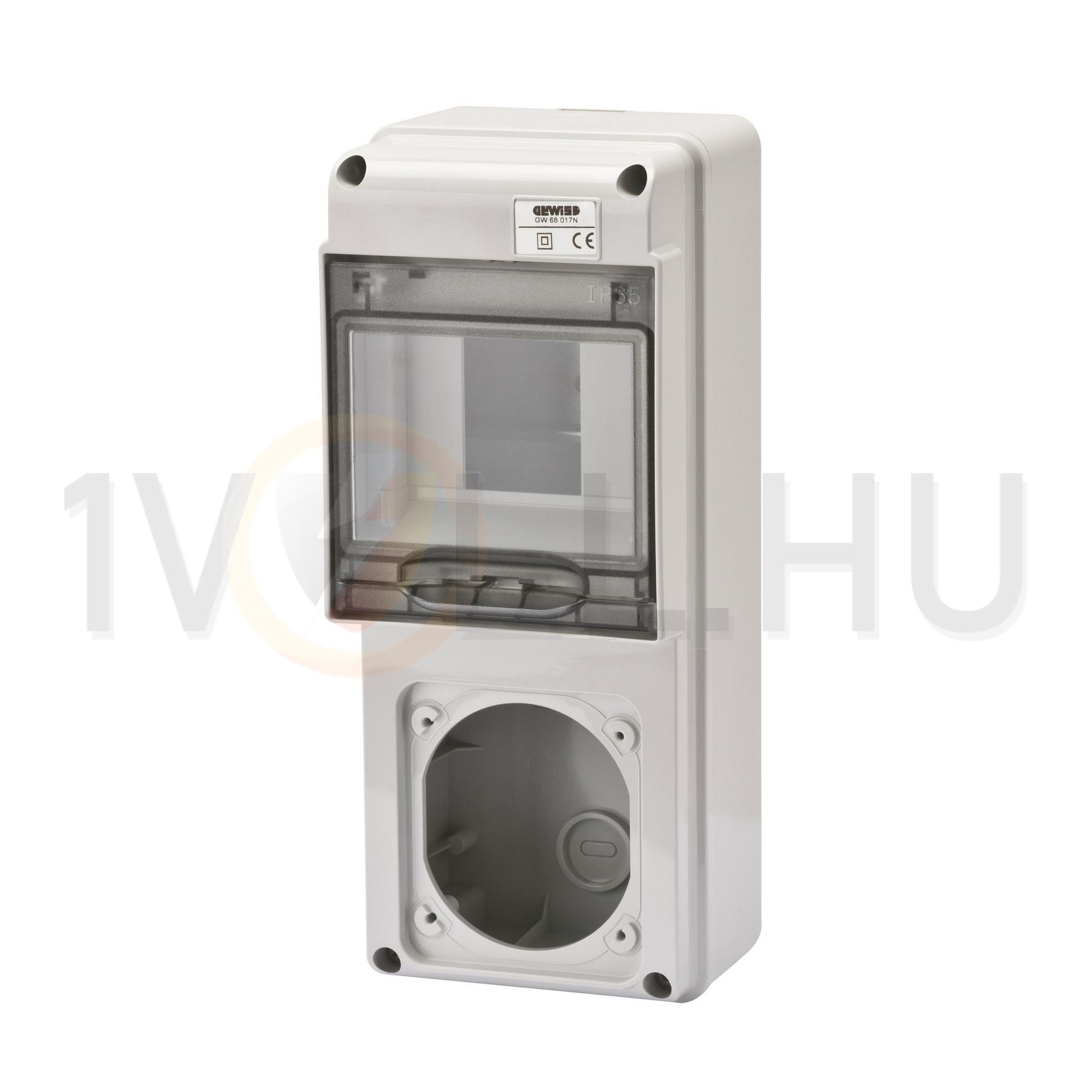 Kombinációs dugalj doboz IP65 FK 5 DIN modul hely + 1db 16A dugaljhely 68Q-DIN GEWISS - GW68017N