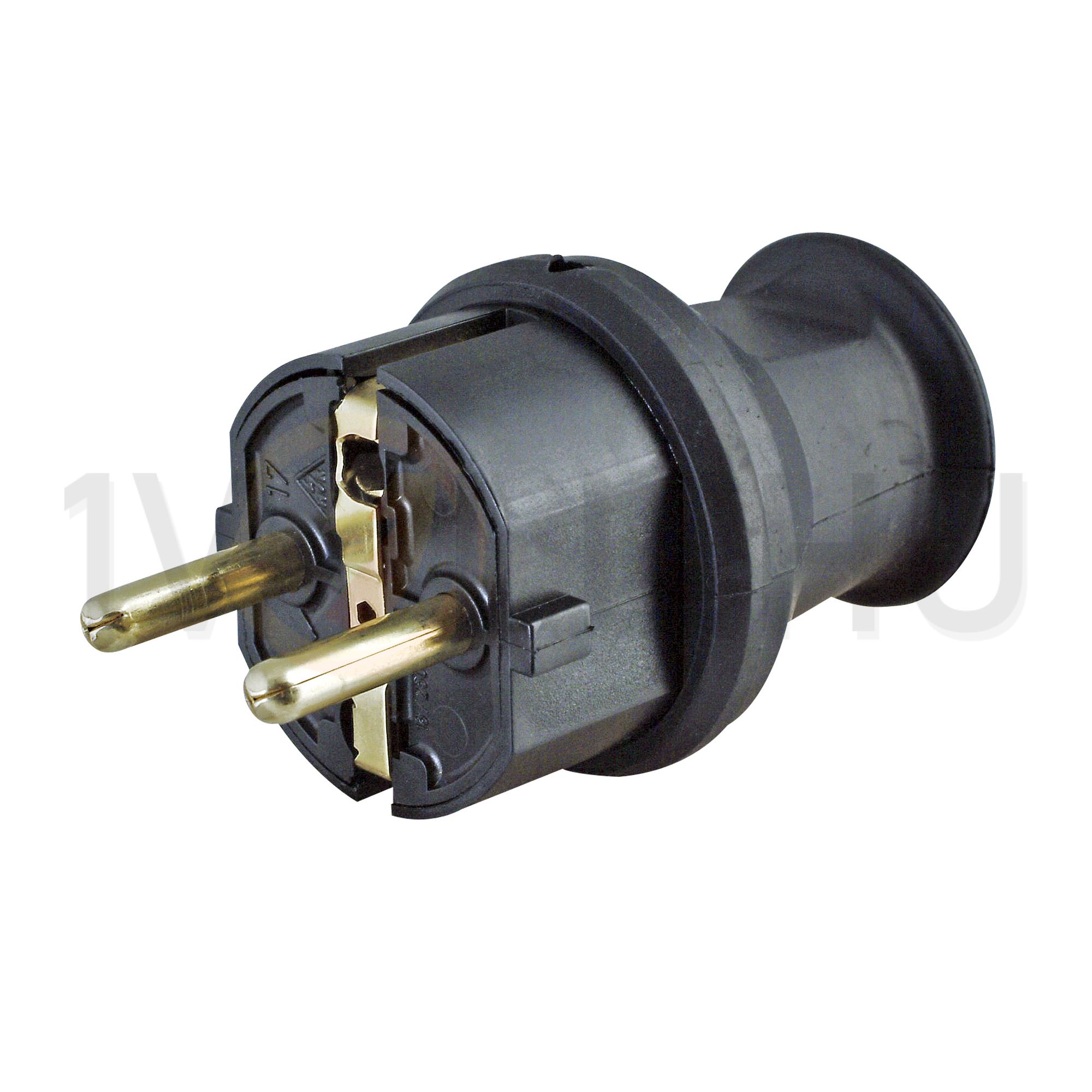 Dugvilla egyenes 250V fekete műanyag csavaros IP44 Kopp - 179716005