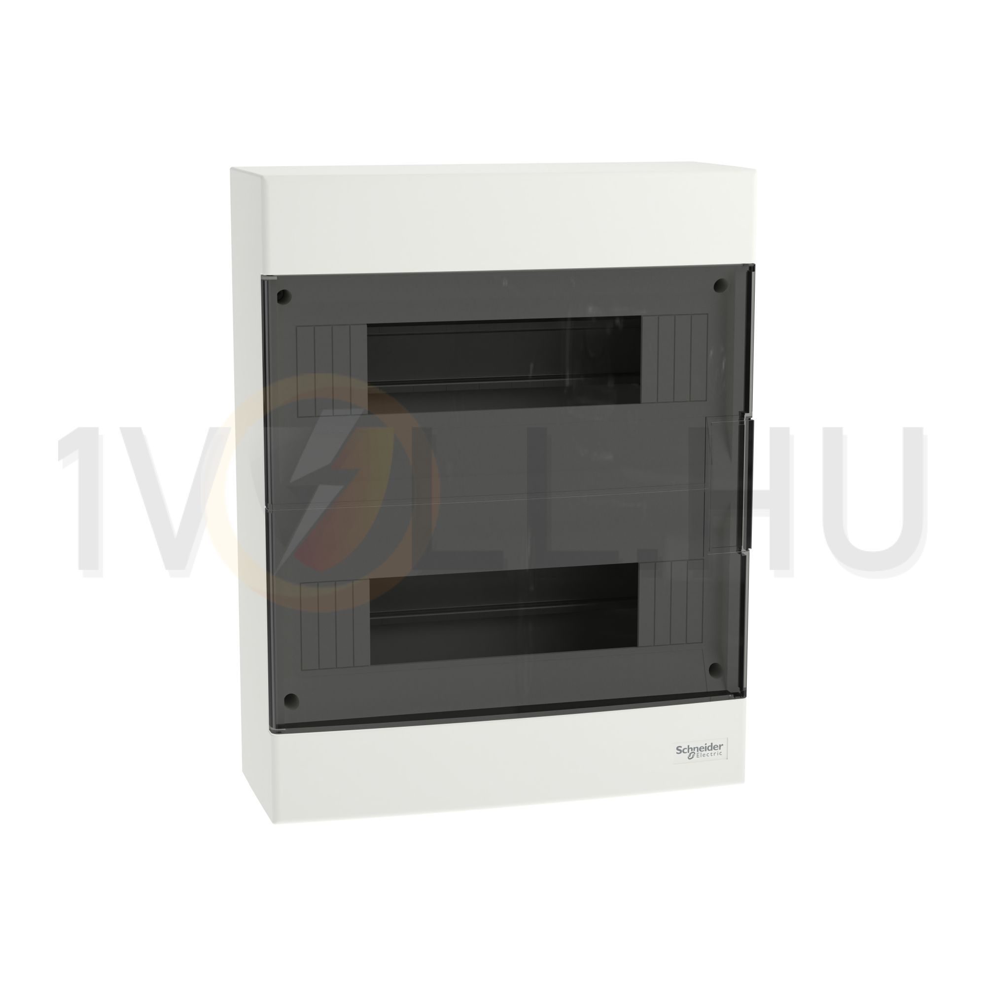 Kiselosztó PE/N-sínnel 2x 12M falonkívüli fehér IP40 átlátszó teli ajtó EASY9 EU Schneider - EZ9EUC212