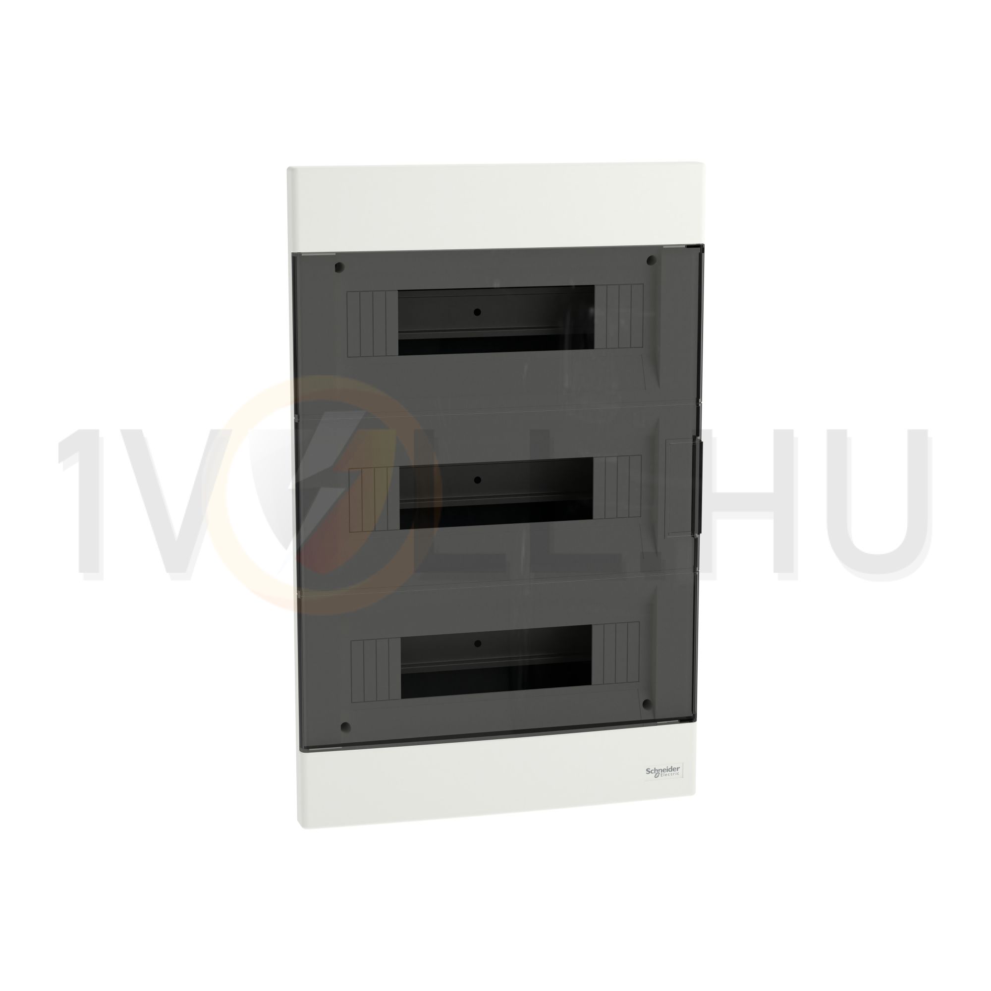 Kiselosztó PE/N-sínnel 3x 12M süllyesztett fehér IP40 átlátszó teli ajtó EASY9 EU Schneider - EZ9EUA312