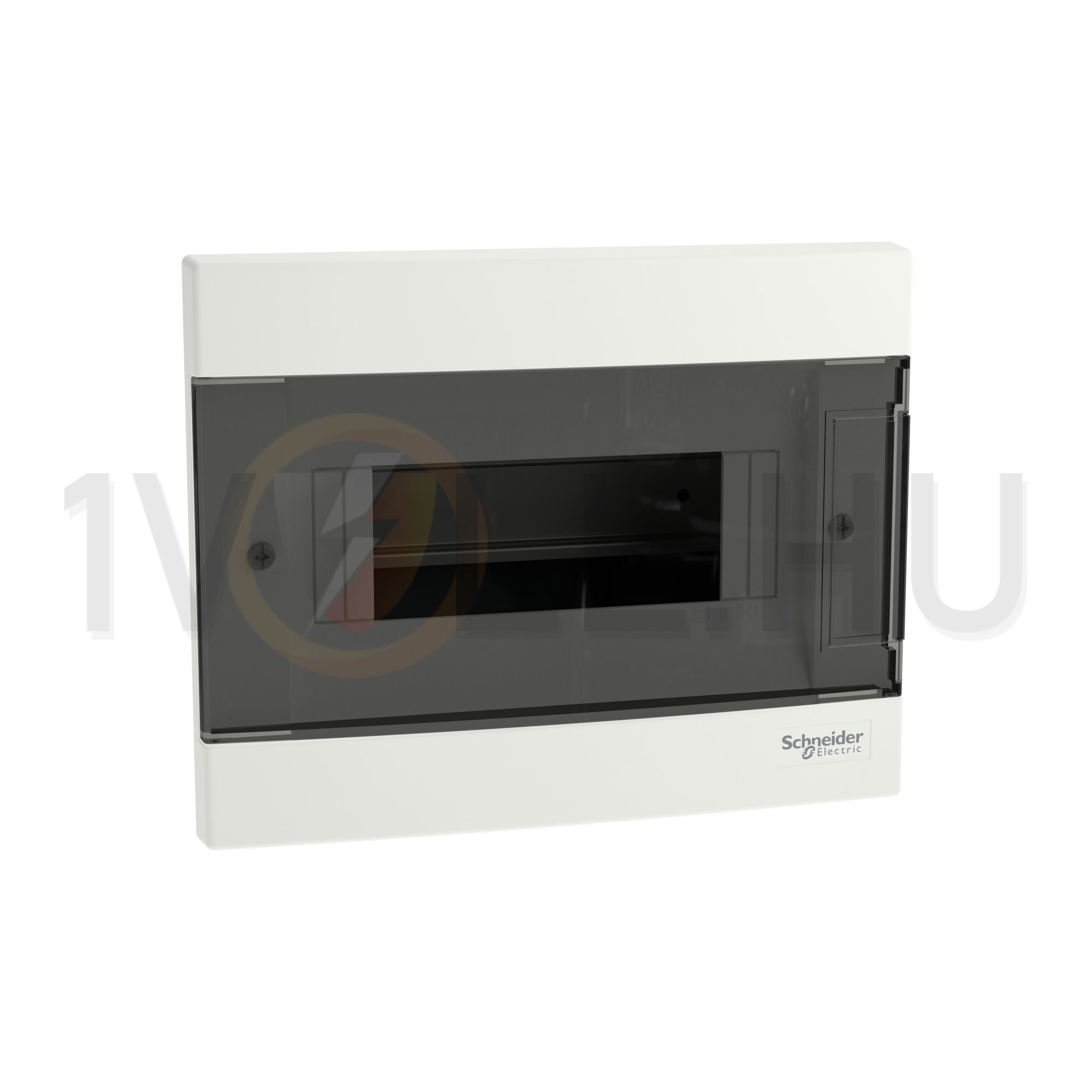 Kiselosztó PE/N-sínnel 1x 8M süllyesztett fehér IP40 átlátszó teli ajtó EASY9 EU Schneider - EZ9EUA108