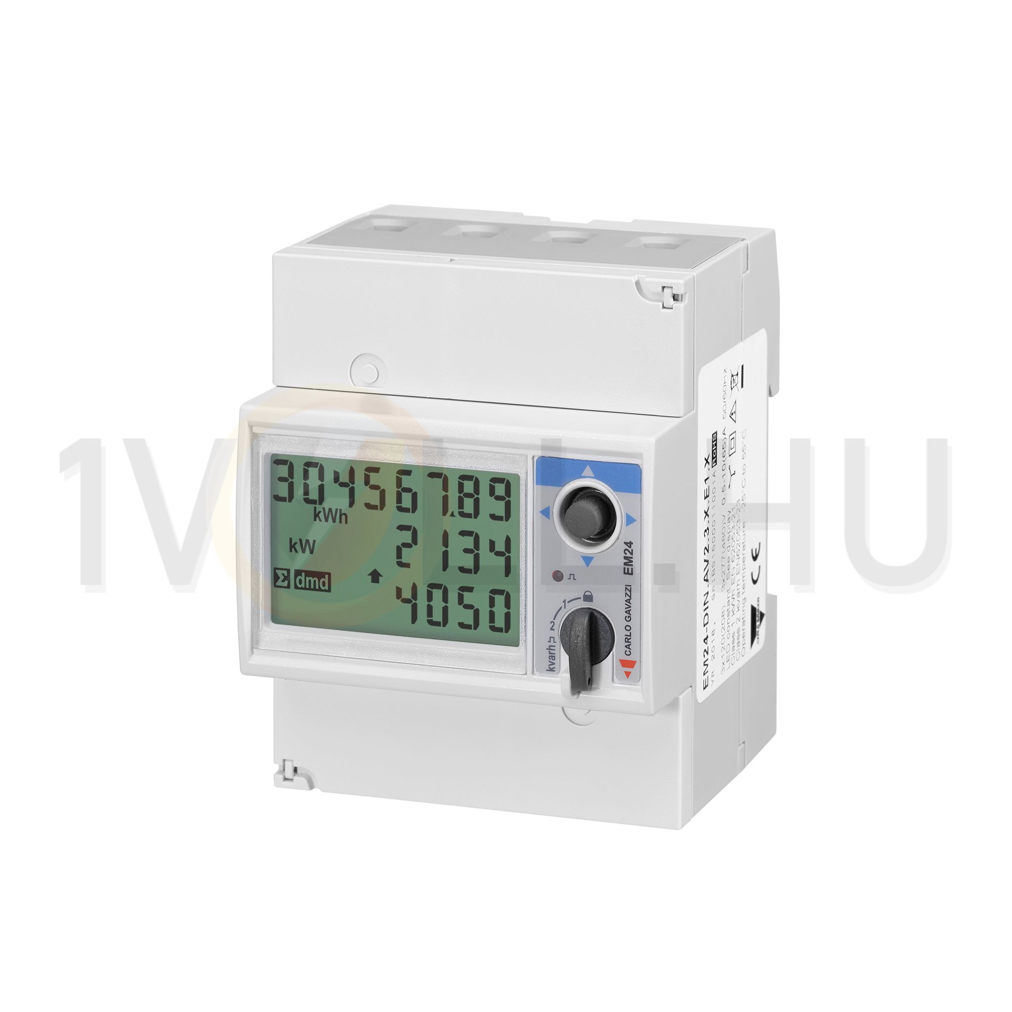 Hálózati analizátor Ethernet Modbus TCP/IP 10(65)A A-mérő V-mérő VA-mérő Hz-mérő EM24 E1 Carlo Gavazzi - EM24DINAV23XE1X