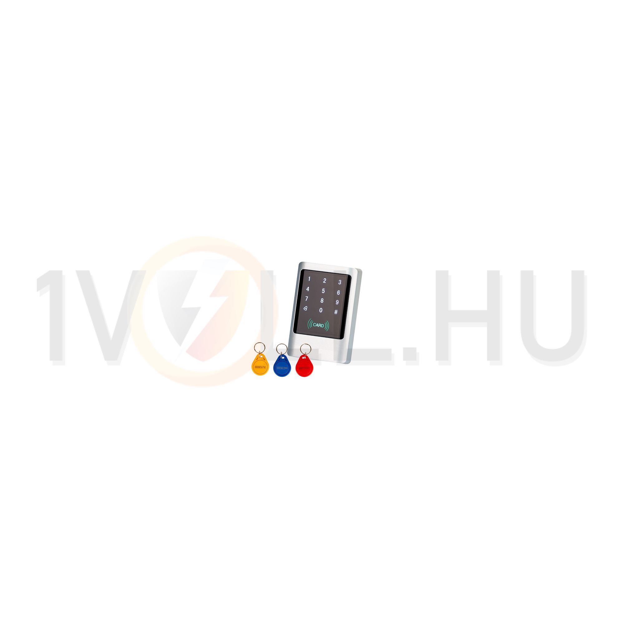 Érintőgombos kódzár +RFID kártyaolvasó NO/NC-relé 4000-felhaszn 12VDC  CON-M1 KIT OVERGATE