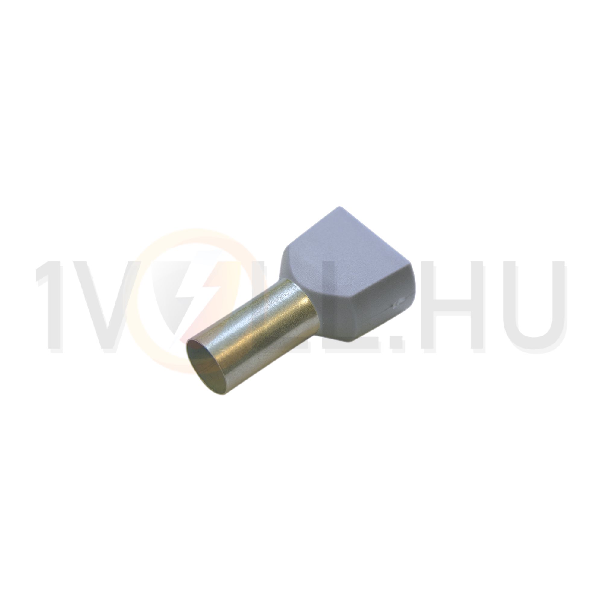 Érvéghüvely szigetelt iker 2x 4mm2 12mm szürke Haupa - 270796
