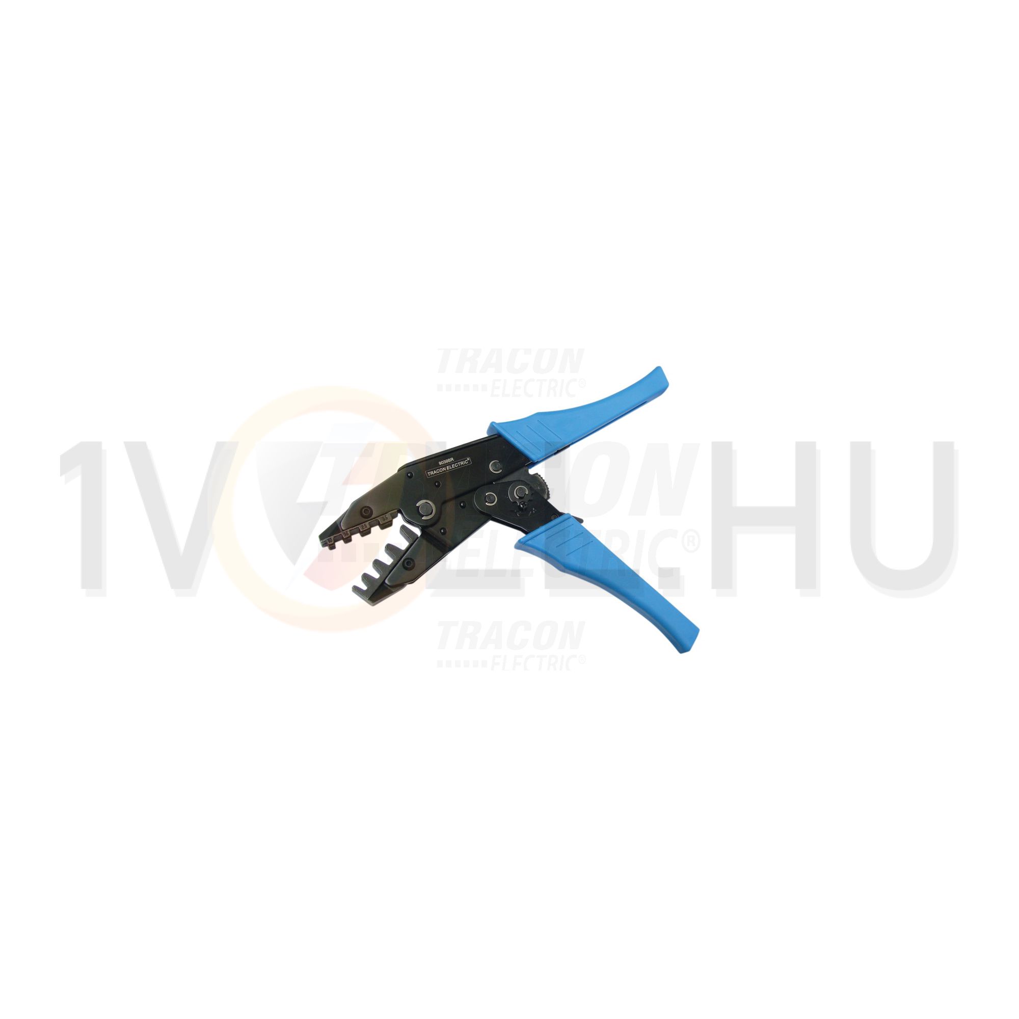 Érvéghüvelyprés 10-35mm2 trapéz-présforma mechanikus TRACON - 9039BR