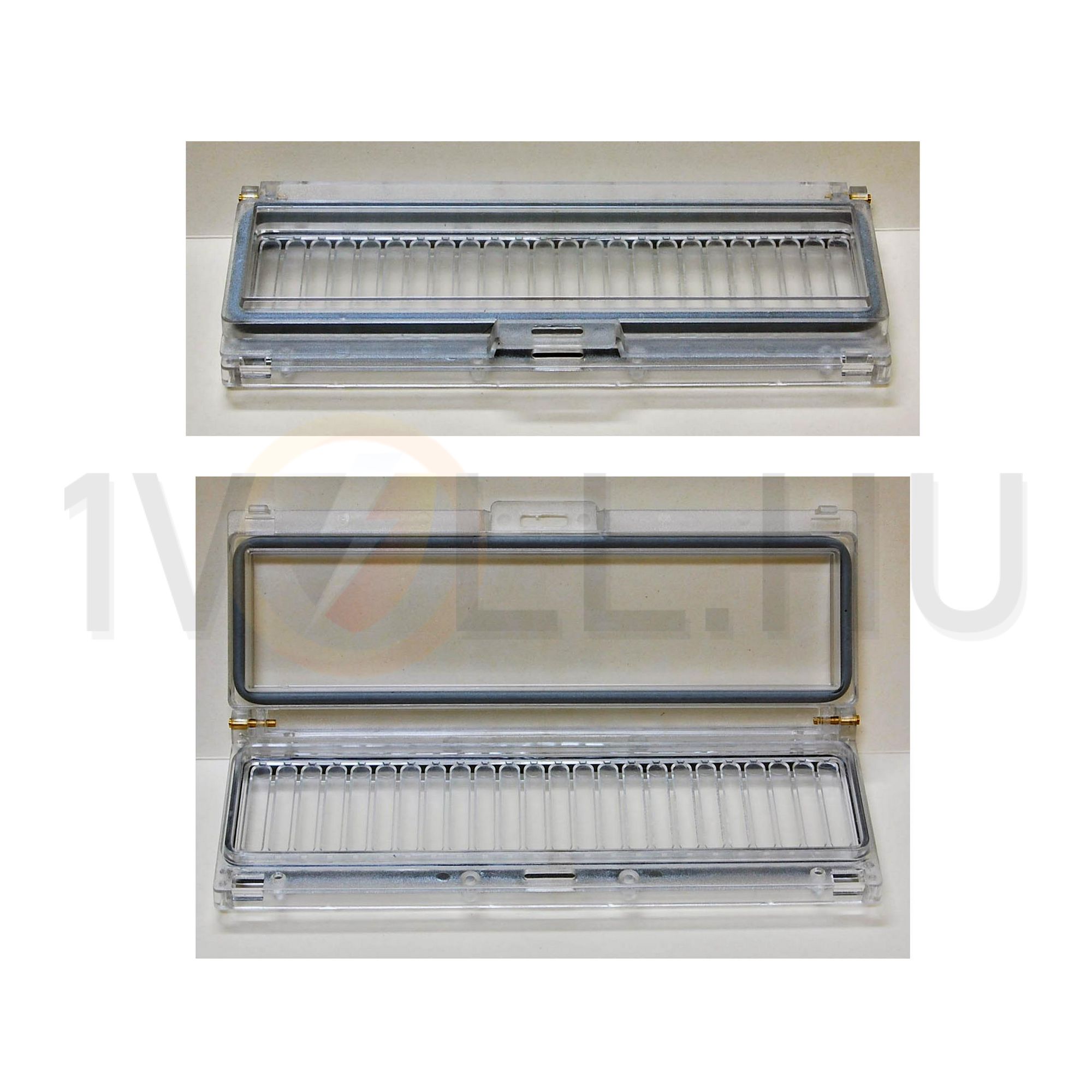 Fedél 12mod kismegszakítós szekrényhez átlátszó 150mm-sz 300mm-ma PVT1530ÁK12ÁF FED Csatári Plast