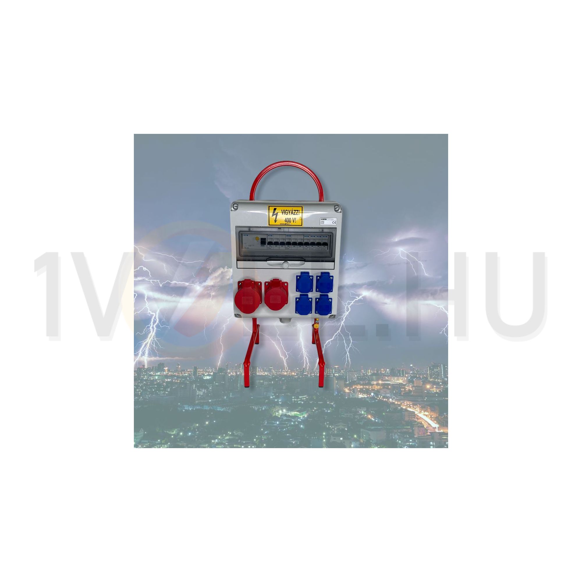 Felvonulási szekrény állványon 4x3P16A/230V 1x5P16A/400V 1x5P32A/400V 63A IP65 IFSZ Buváll-Profi - IFSZ3632/120KNMŰ