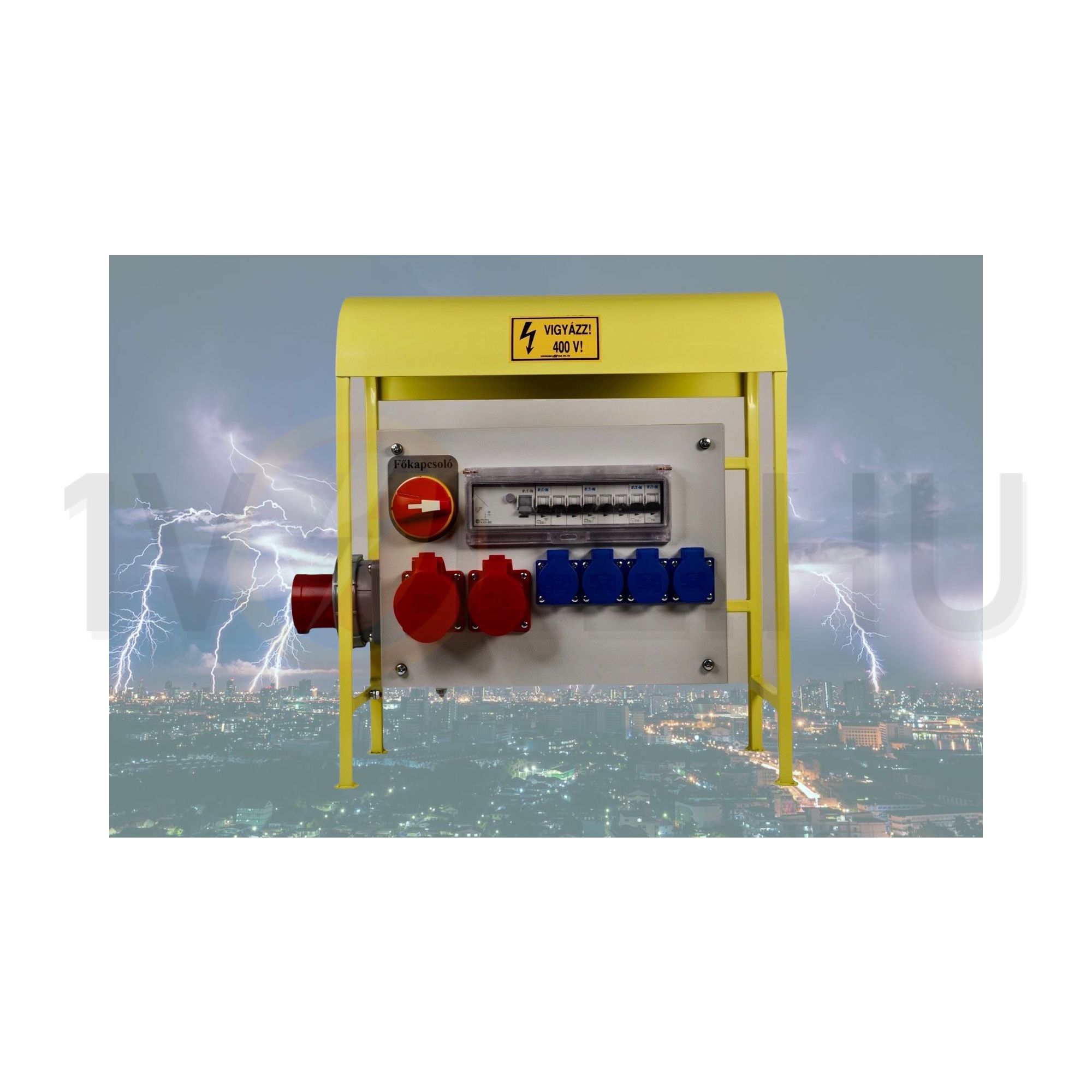 Felvonulási szekrény állványon 4x3P16A/230V 1x5P16A/400V 1x5P32A/400V 63A IP66 IFSZ Buváll-Profi - IFSZ254080K