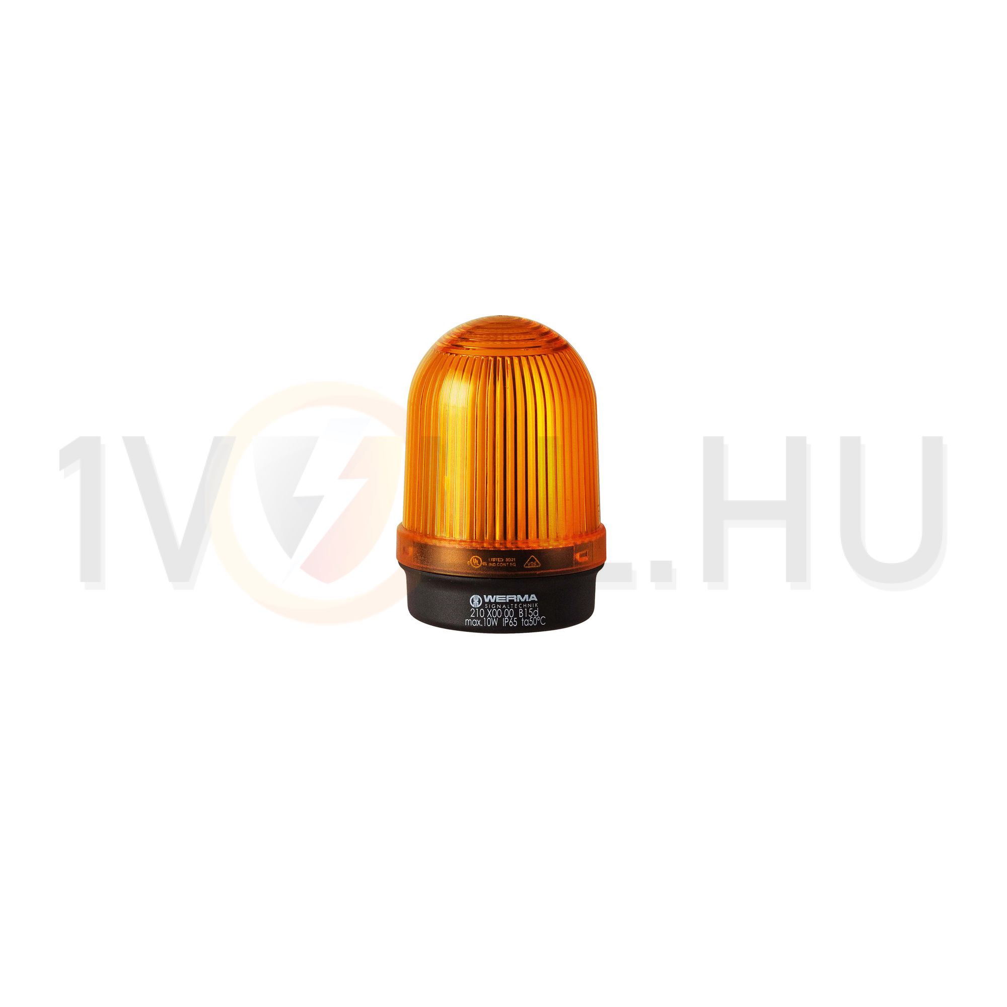 Fényjelző folyamatos lámpa nélkül 81mm 230V AC/DC BA15d sárga IP65 falonkívüli BM WERMA - 21030000