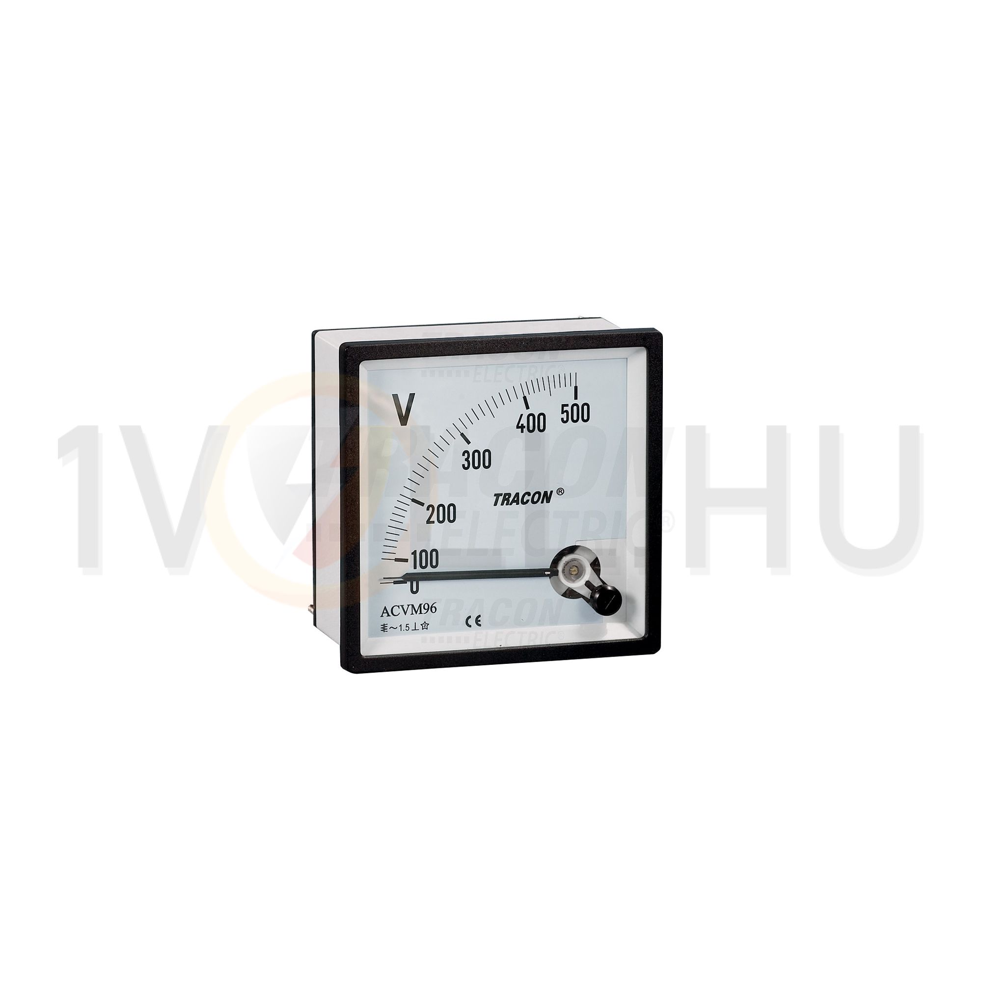 Feszültségmérő analóg táblaműszer 0-120Vméréstartomány AC 1.5-osztály 72mm x 72mm x TRACON - ACVM72-120