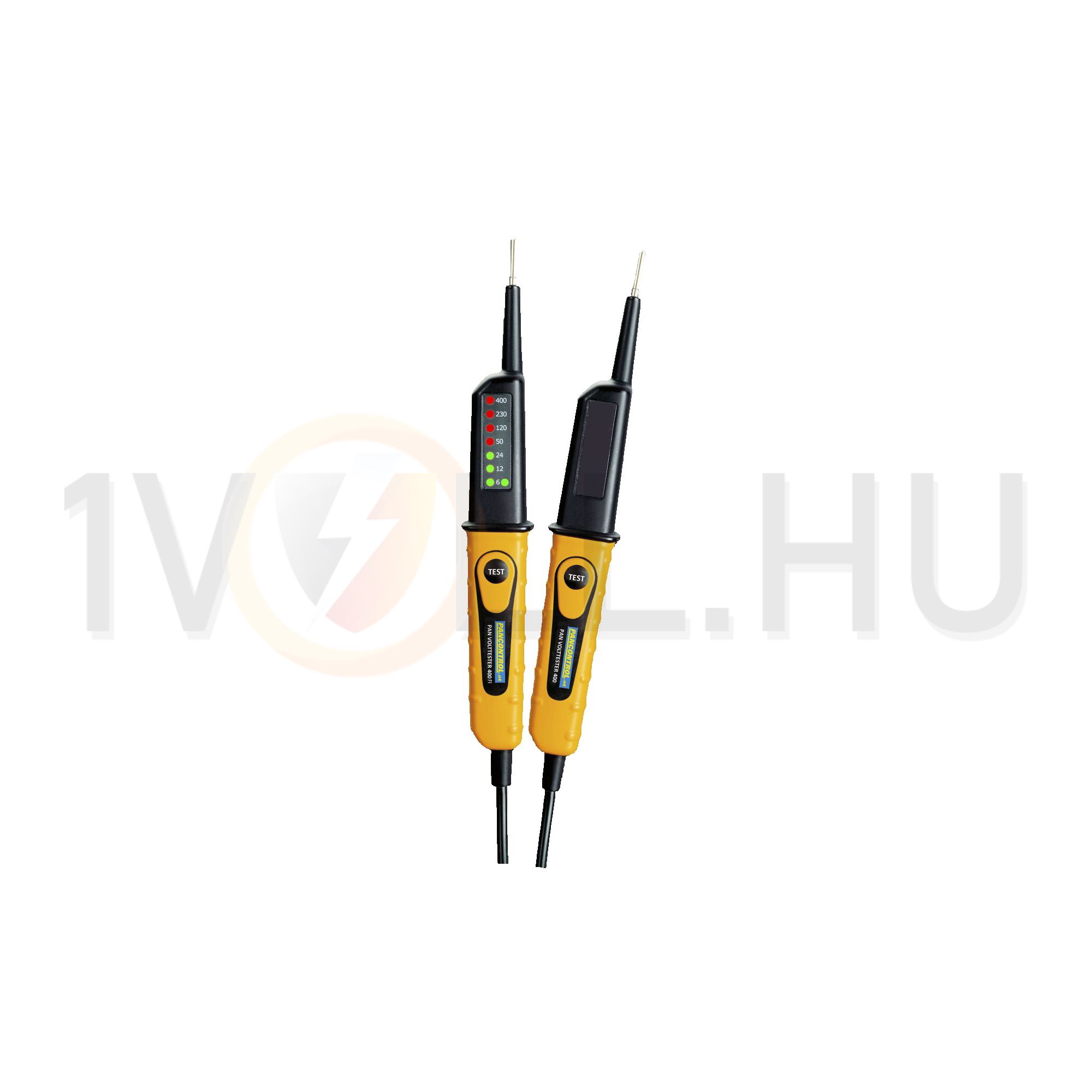 Feszültségvizsgáló +FI-teszt 2P-ellenőrzés 6-400V LED-kijelzés PAN Volttester 400FI Pancontrol - VOLTTESTER400FI