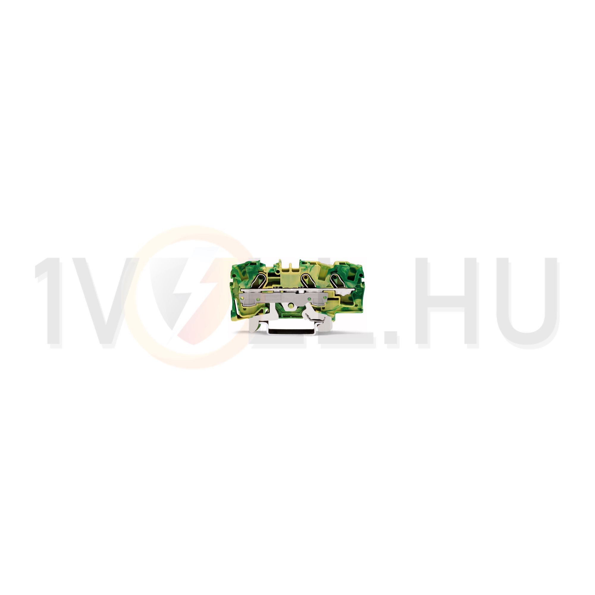 Földelő sorkapocs TS35 1-szintes 1.5-6mm2 zöld-sárga rugószorításos rugószorításos WAGO - 2006-1307