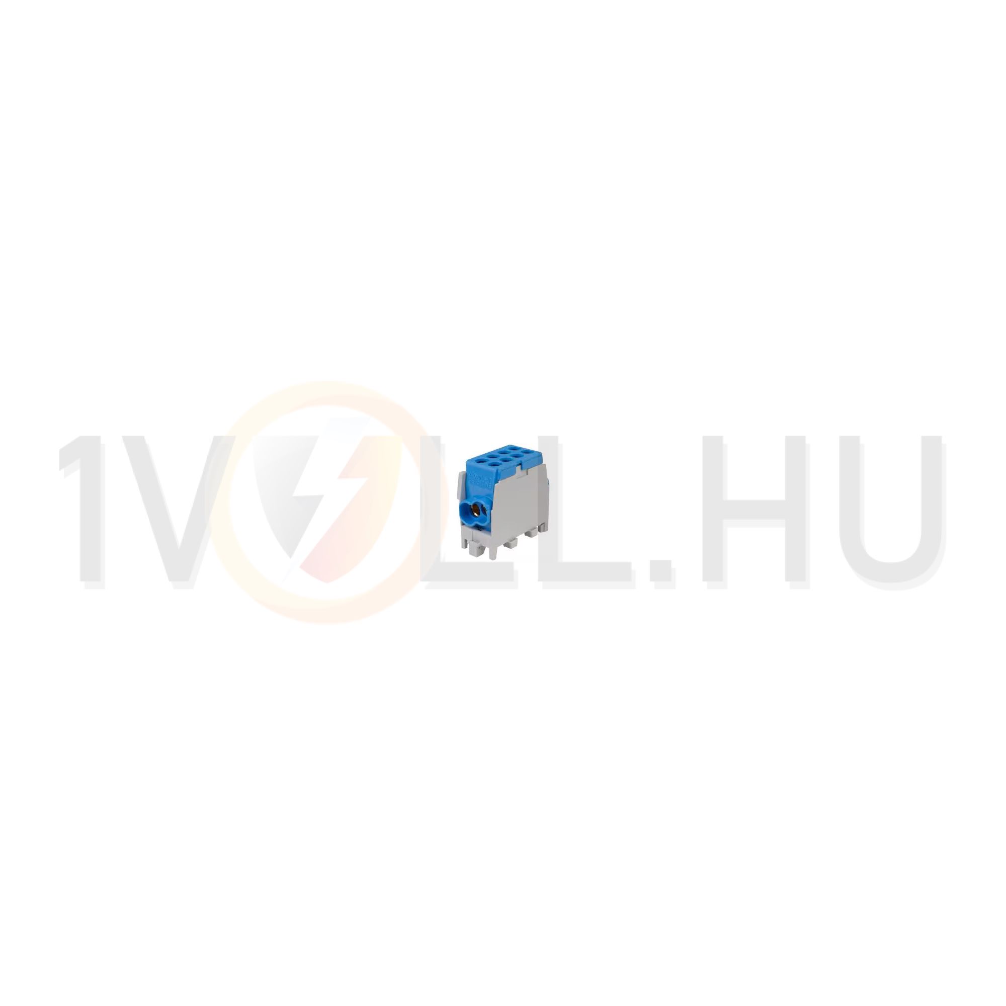 Fővezetéki leágazókapocs 130/100A Cu/Al csavaros kék 2x25+2x25mm2 1P 25mm2 HLAK 25-1/2/25 M2 Pollmann - 2080189