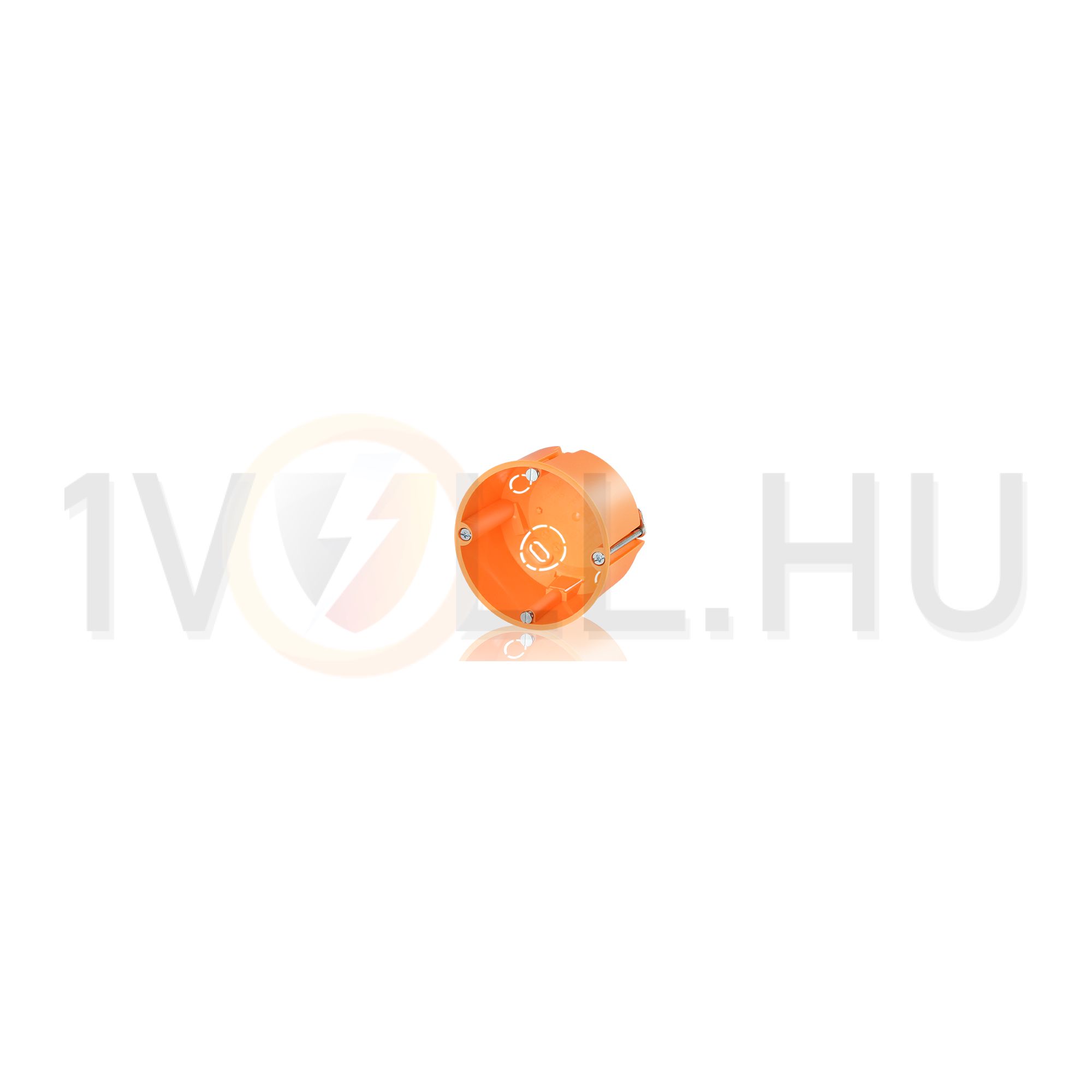 Gipszkarton szerelvénydoboz 1-es kerek 68mm-átmérő narancs műanyag csavarral E115 F-TRONIC - 7350094