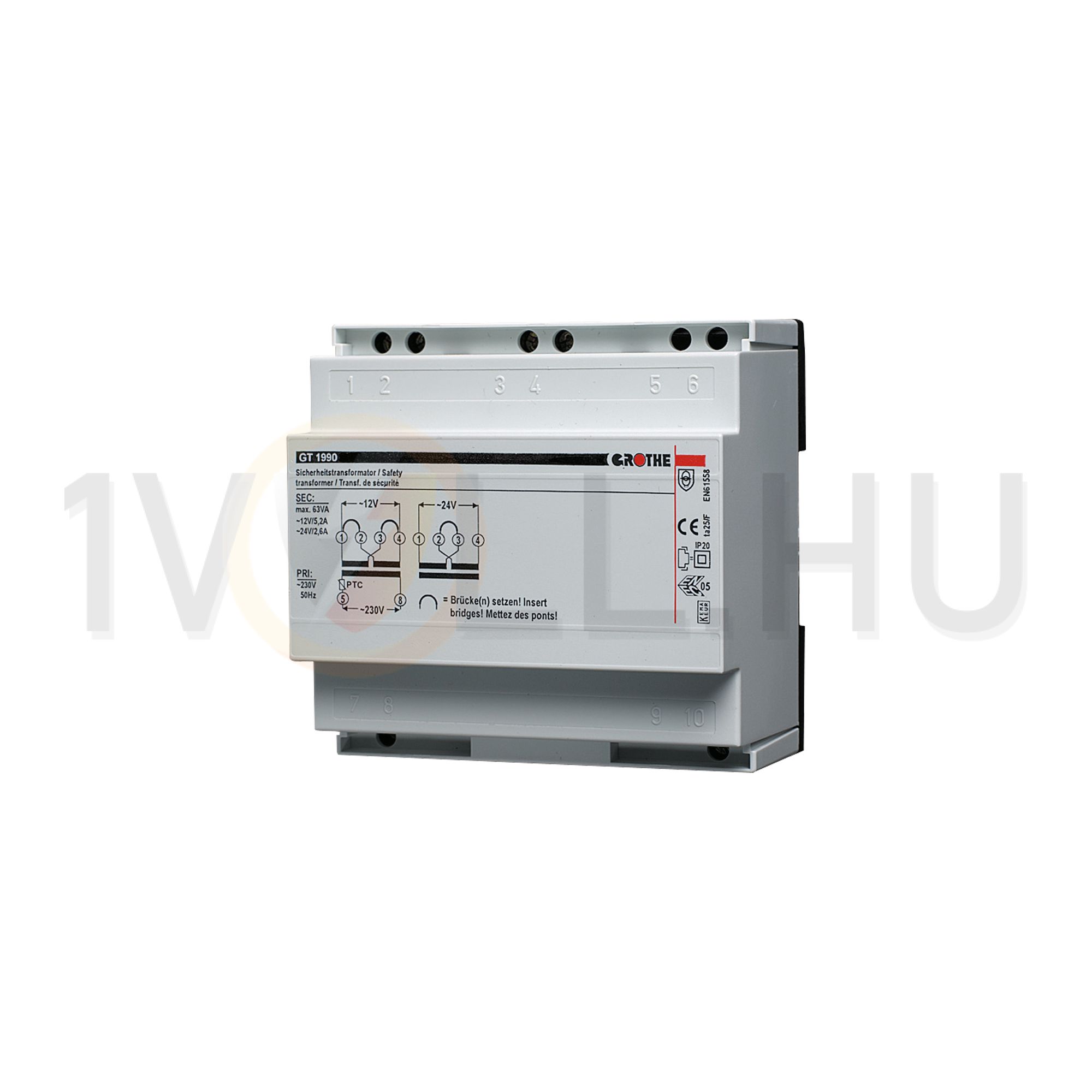 Biztonsági transzformátor 1F 63VA sorolható GT 1990 GROTHE - 14160