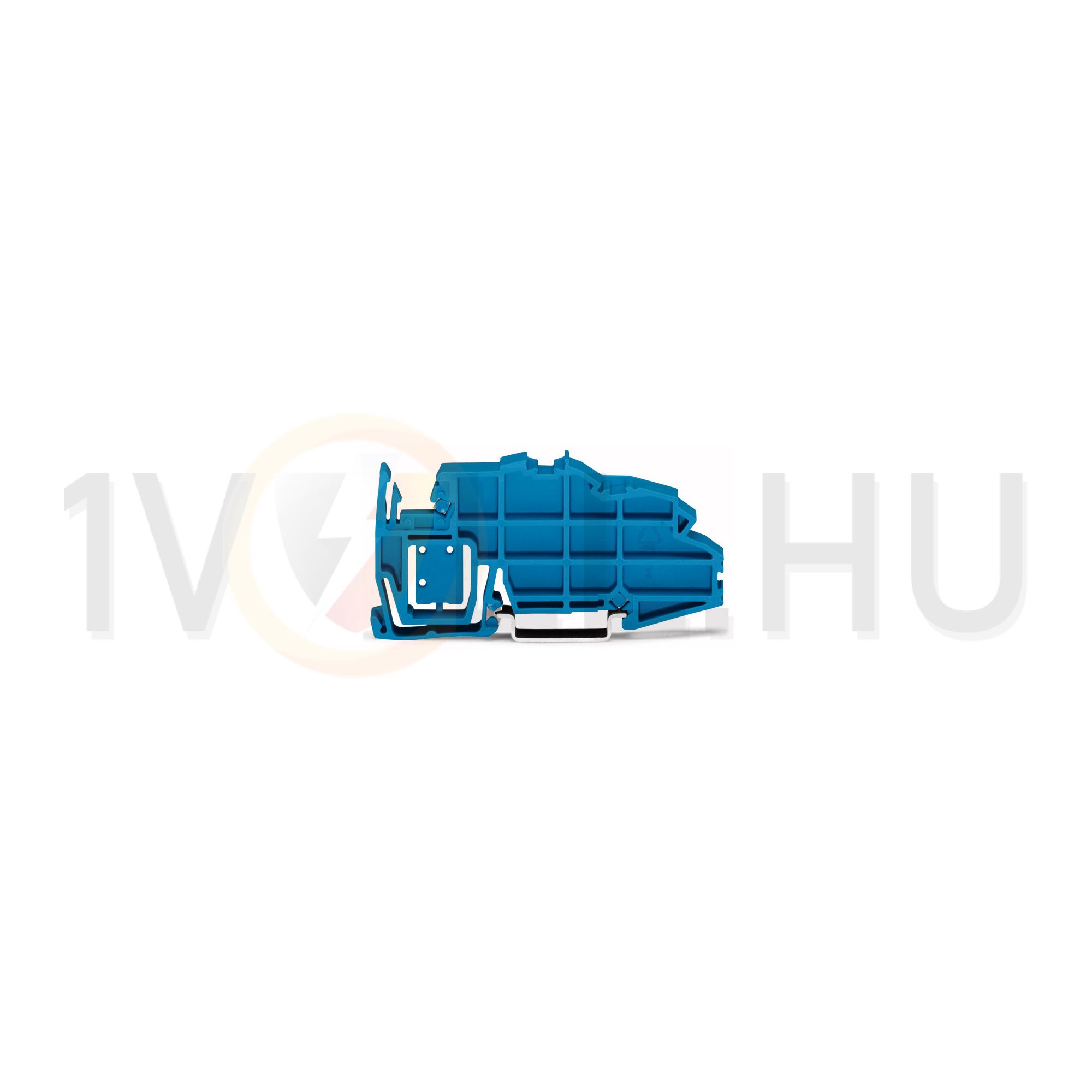Gyűjtősíntartó TS35-re kék 10x3mm  7,5mm vastag 1-pólus WAGO - 2009-305