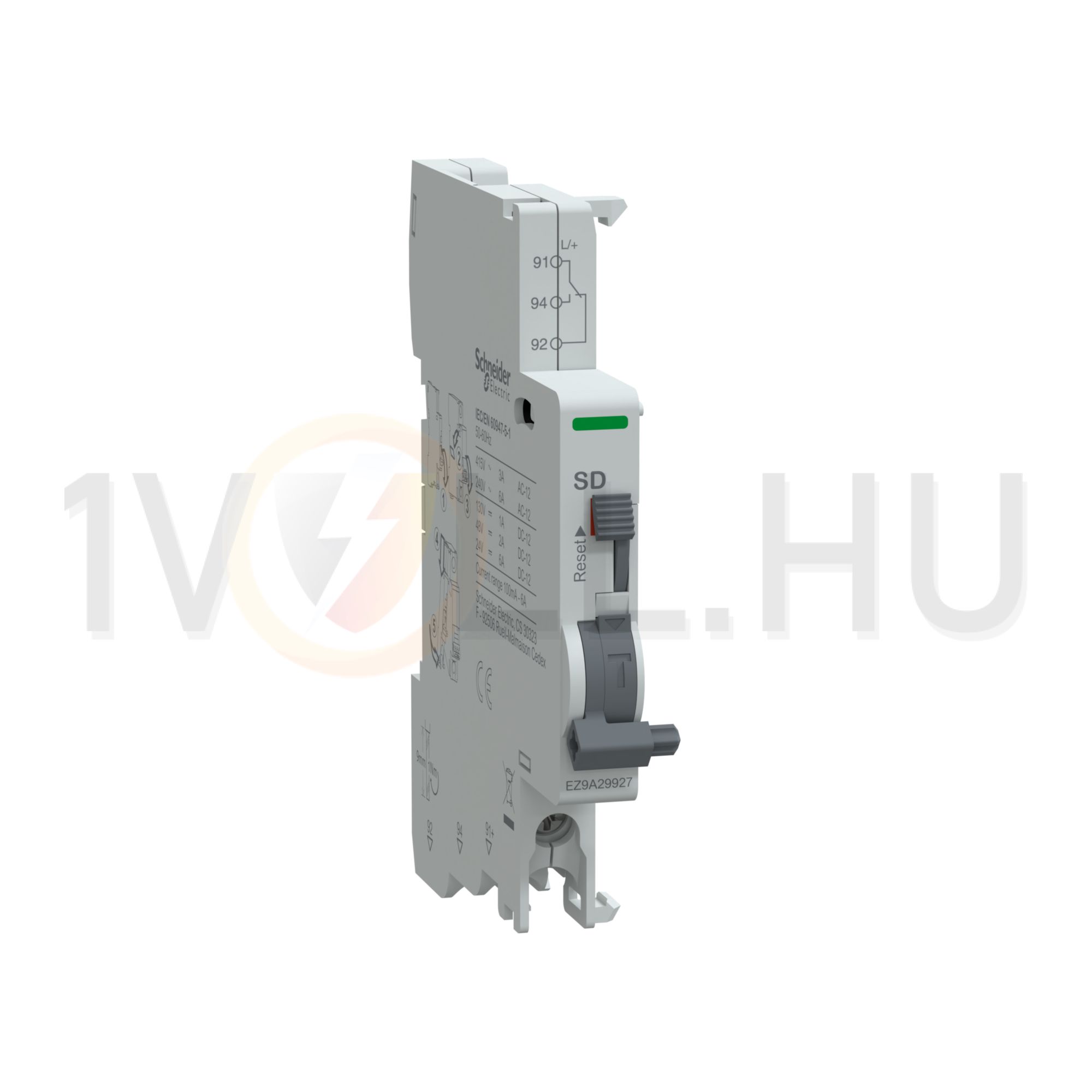 Hibajelző segédérintkező alsó bekötésű 1v 0.1A 240V AC/DC 0.5M Easy9 Pro Schneider - EZ9A29927