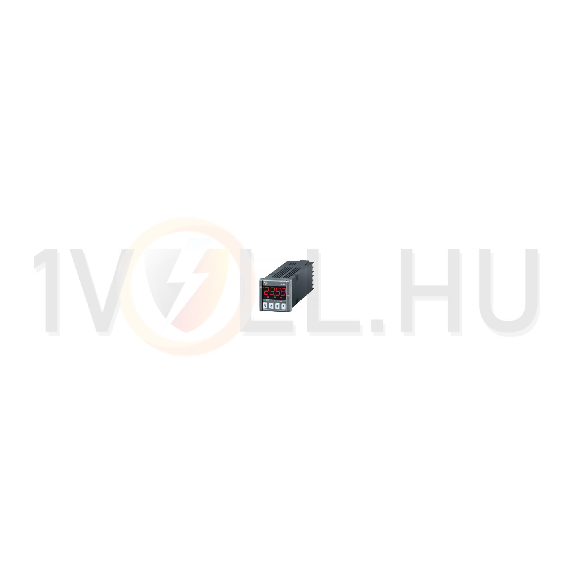 Hőfokszabályozó előlapba 1TC/Pt100-mV/2RO 48x48mm LCD AC/DC 2csat. 8A 24V 50-60Hz IP65 K48 ASCON - K48LCRR