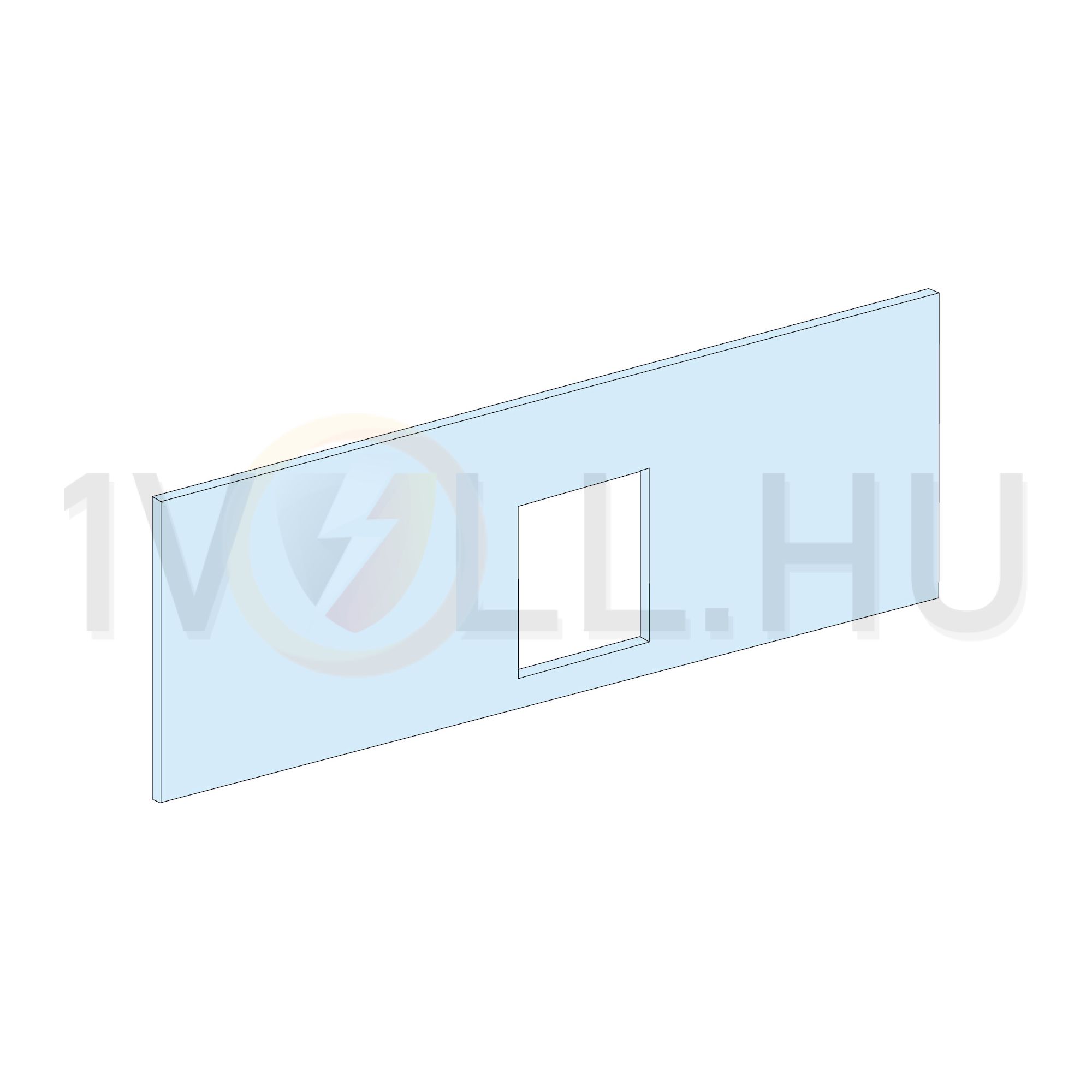 Homloklap vízszintes 3/4P NS250-hez 4M 600mm-sz 200mm-ma acél Prisma G/P Schneider - 03232