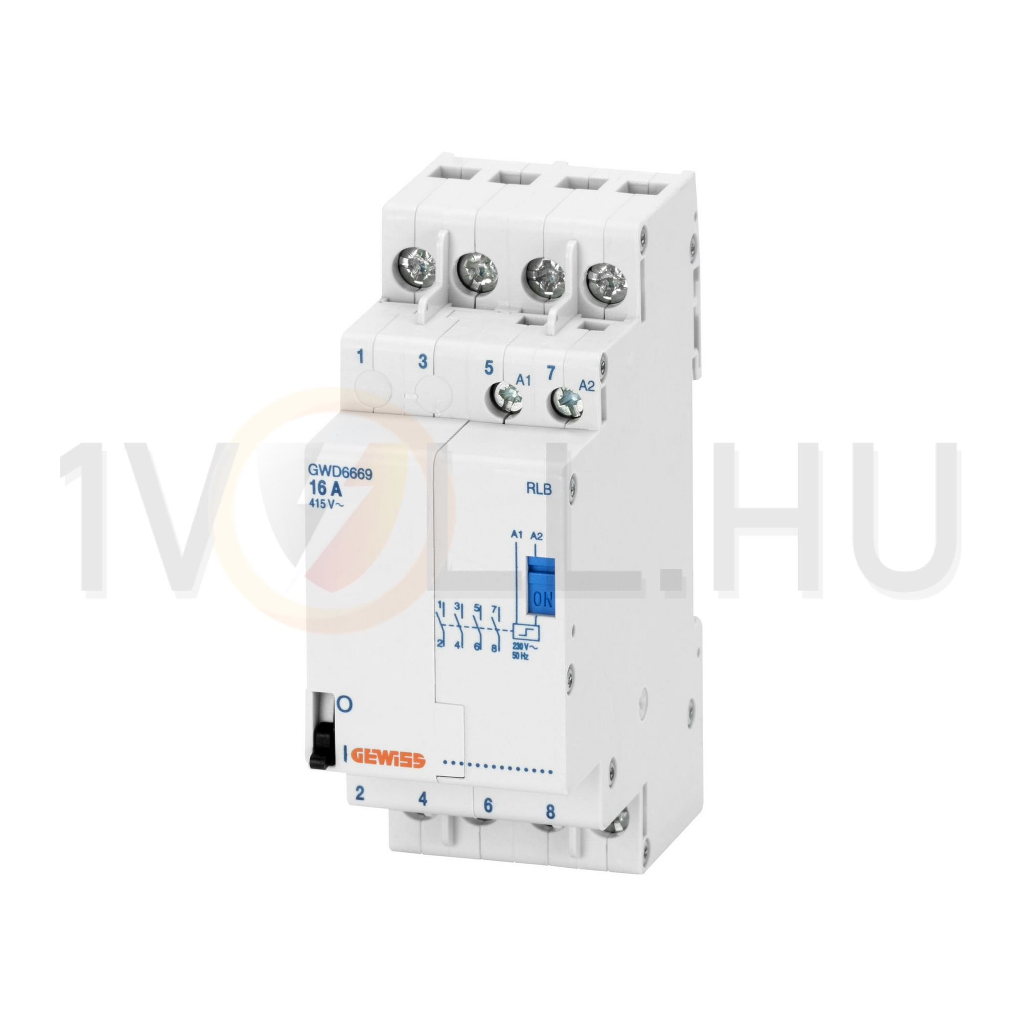 Impulzusrelé sorolható 16A 230V/ AC-műk. 60-50Hz 4z 2M 90AM GEWISS - GWD6669