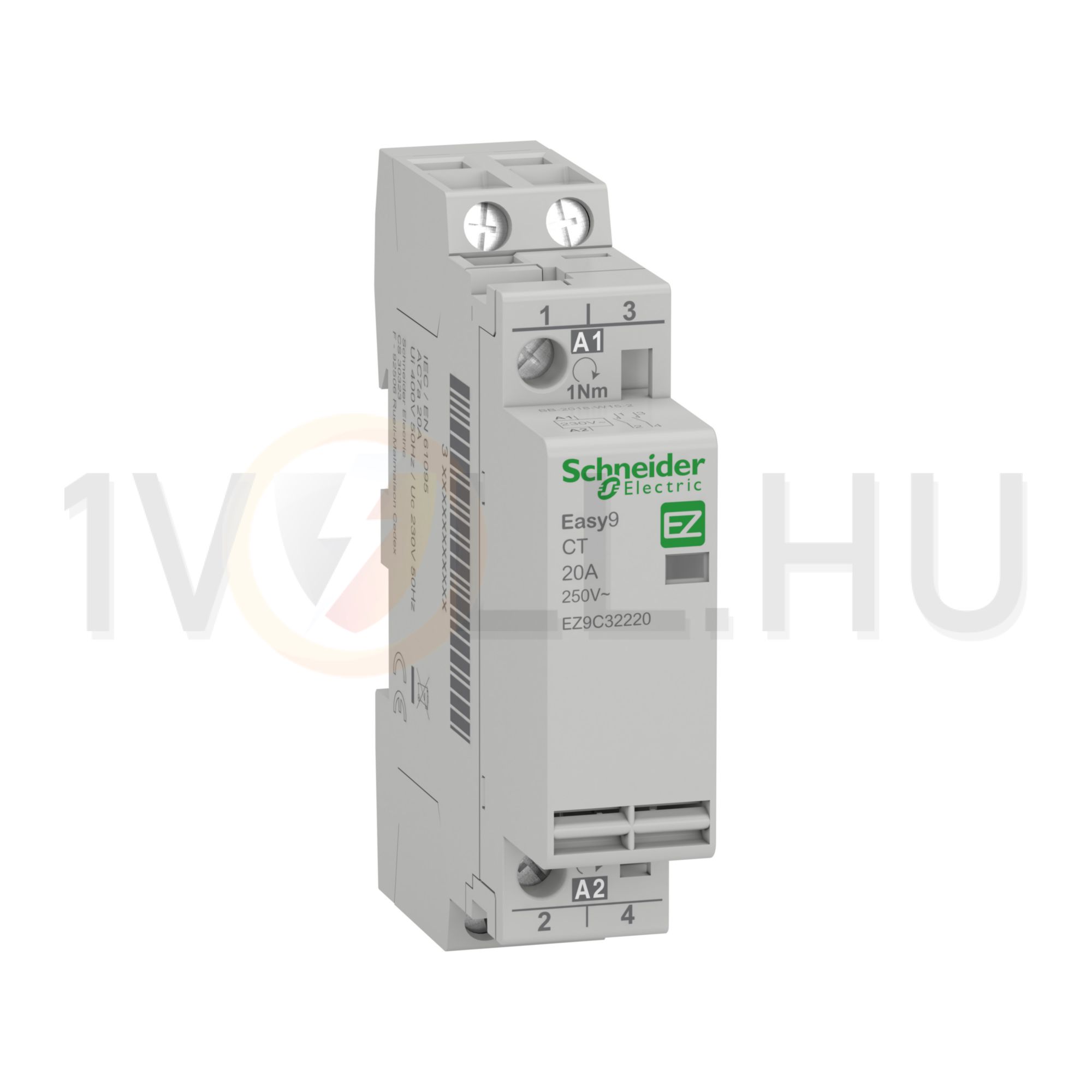 Installációs kontaktor sorolható 20A/ 230V AC 2z 220-230V AC-műk 1M Easy9 Pro Schneider - EZ9C32220