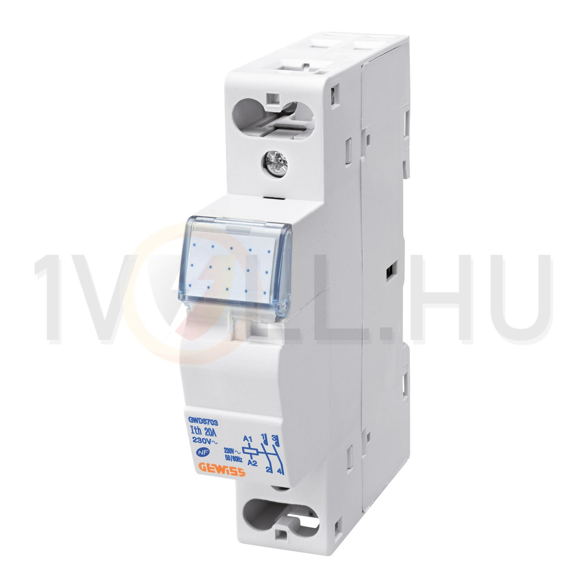Installációs kontaktor sorolható 20A/ 400V AC 230V AC-műk 1M 90AM GEWISS - GWD6705