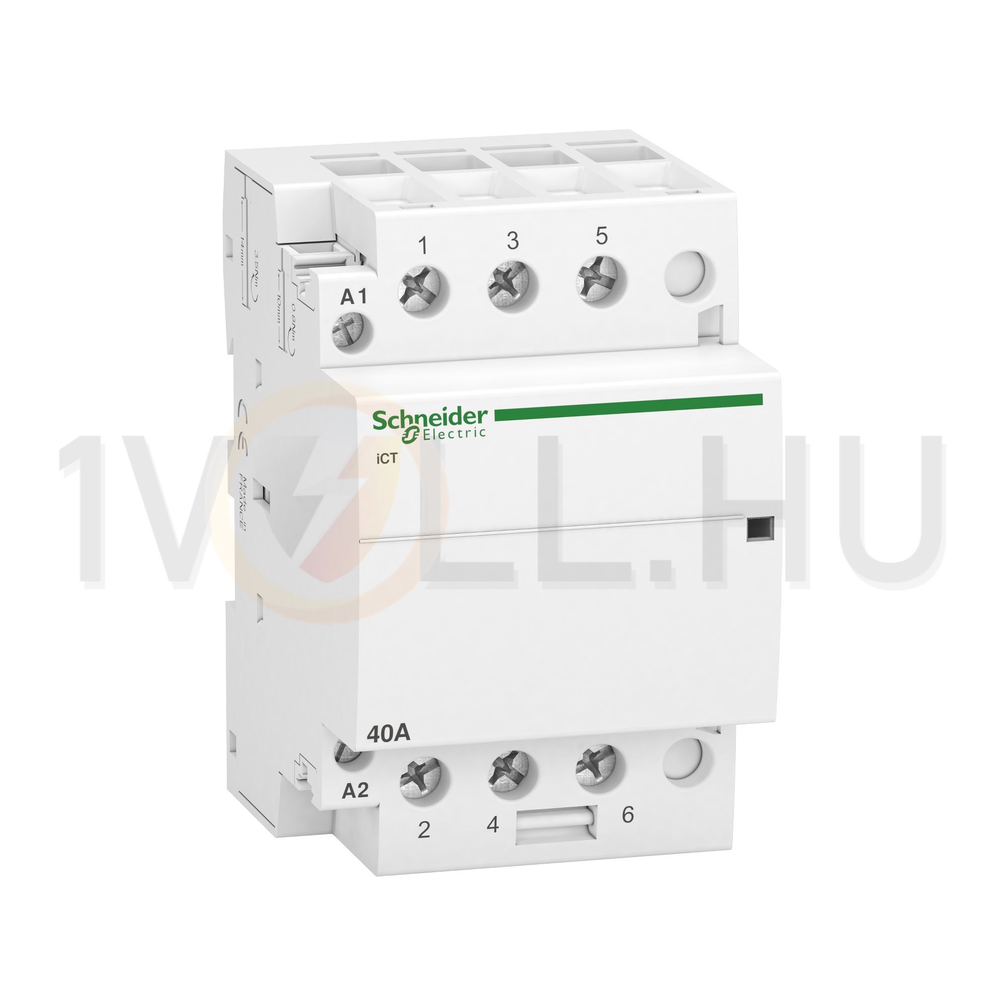 Installációs kontaktor sorolható 40A 400V AC 3-z 220-240V AC-műk 3mod Acti9 iCT Schneider - A9C20843