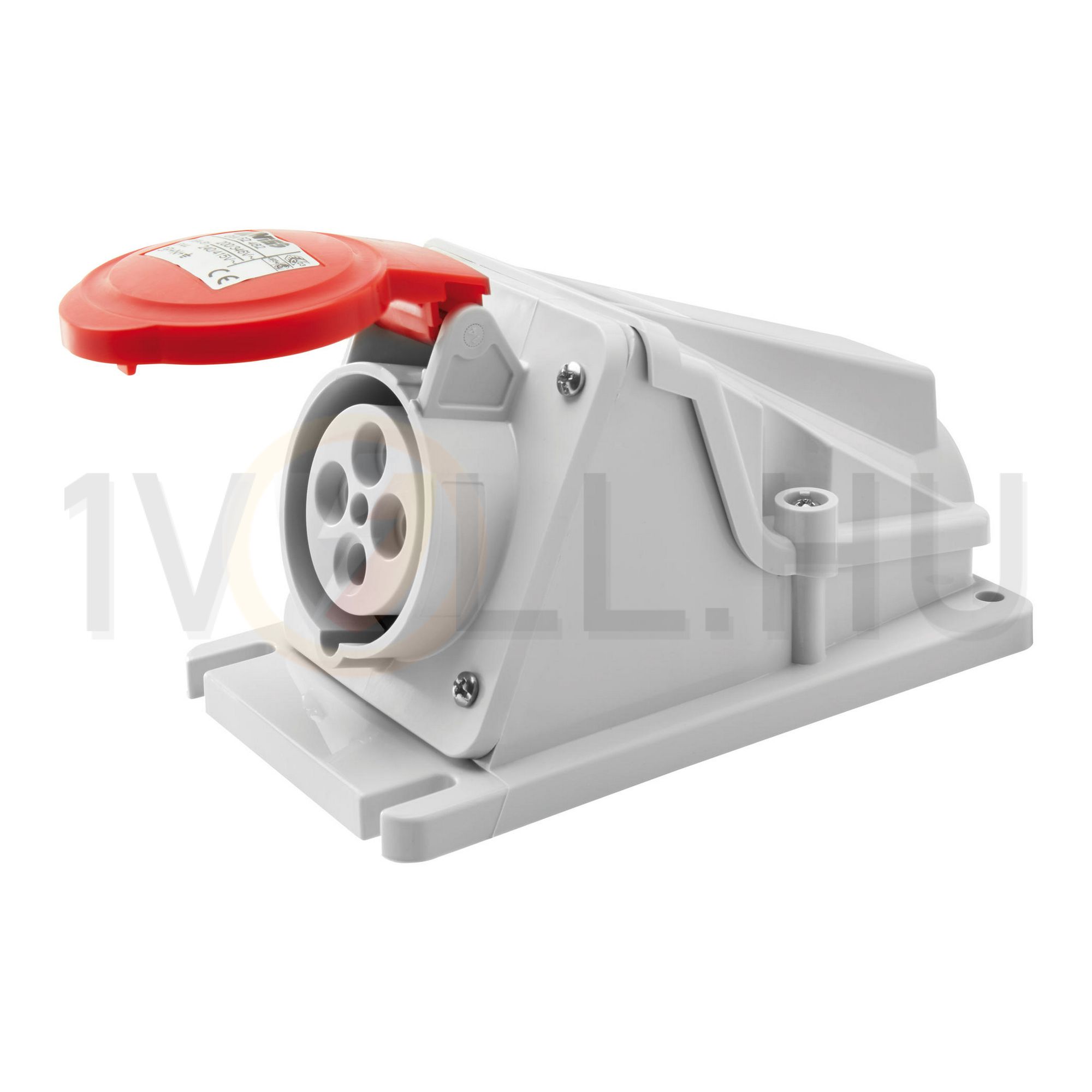 Ipari dugalj ráépíthető 3P+E 16A 400V(50+60Hz) piros IP44 műanyag 6h-pozíció IEC309HP GEWISS - GW62481