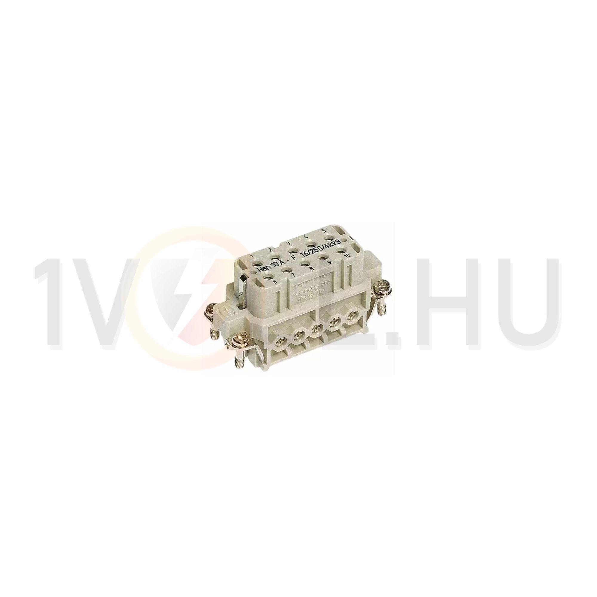 Ipari csatlakozó betét anya 10P 16A 250V csavaros hüvely termoplaszt-betét Han 10A-BU-S HARTING - 09200102812