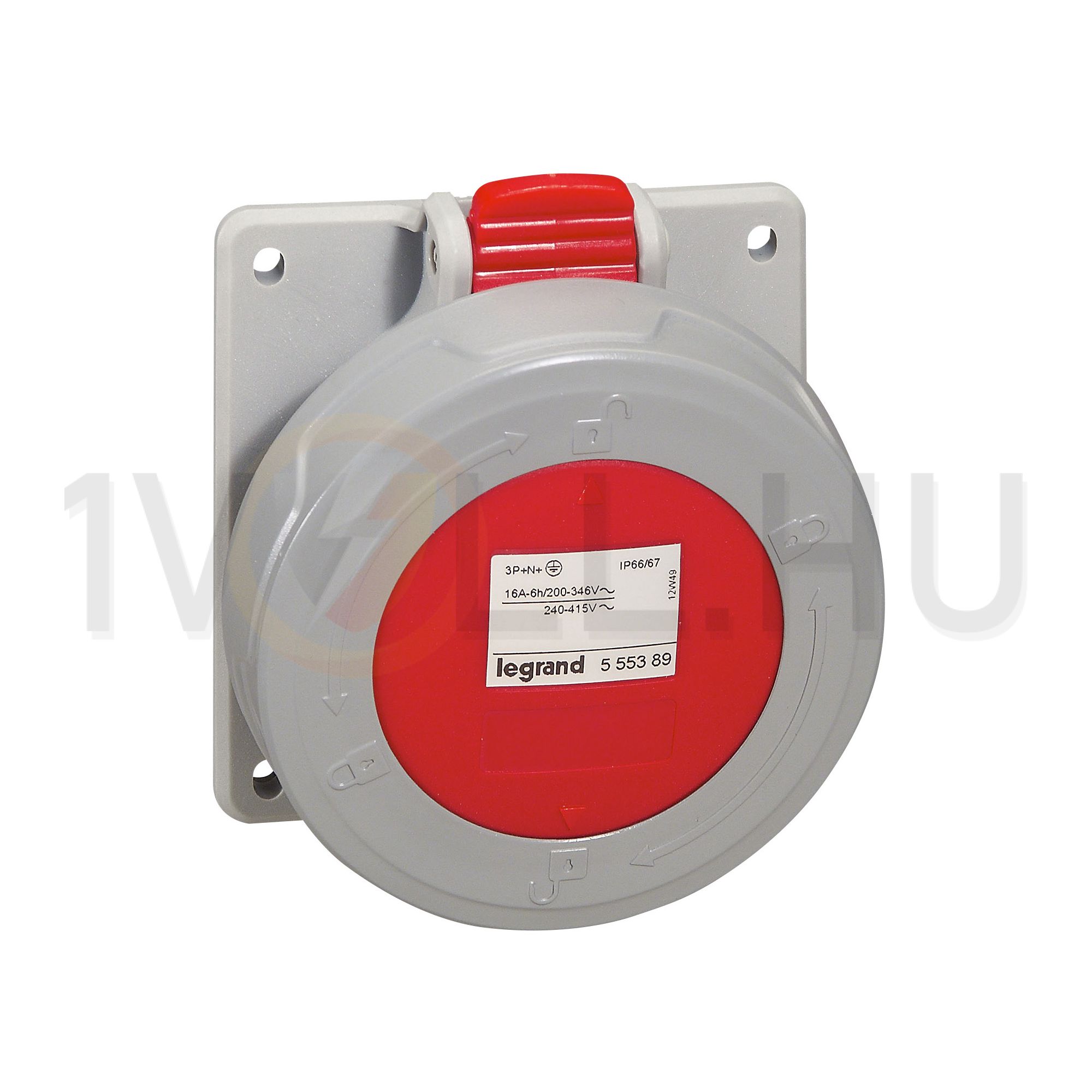 Ipari dugalj beépíthető 3P+N+E 16A 400V(50+60Hz) piros P17 Tempra Pro Dafbe164k06T LEGRAND - 555389