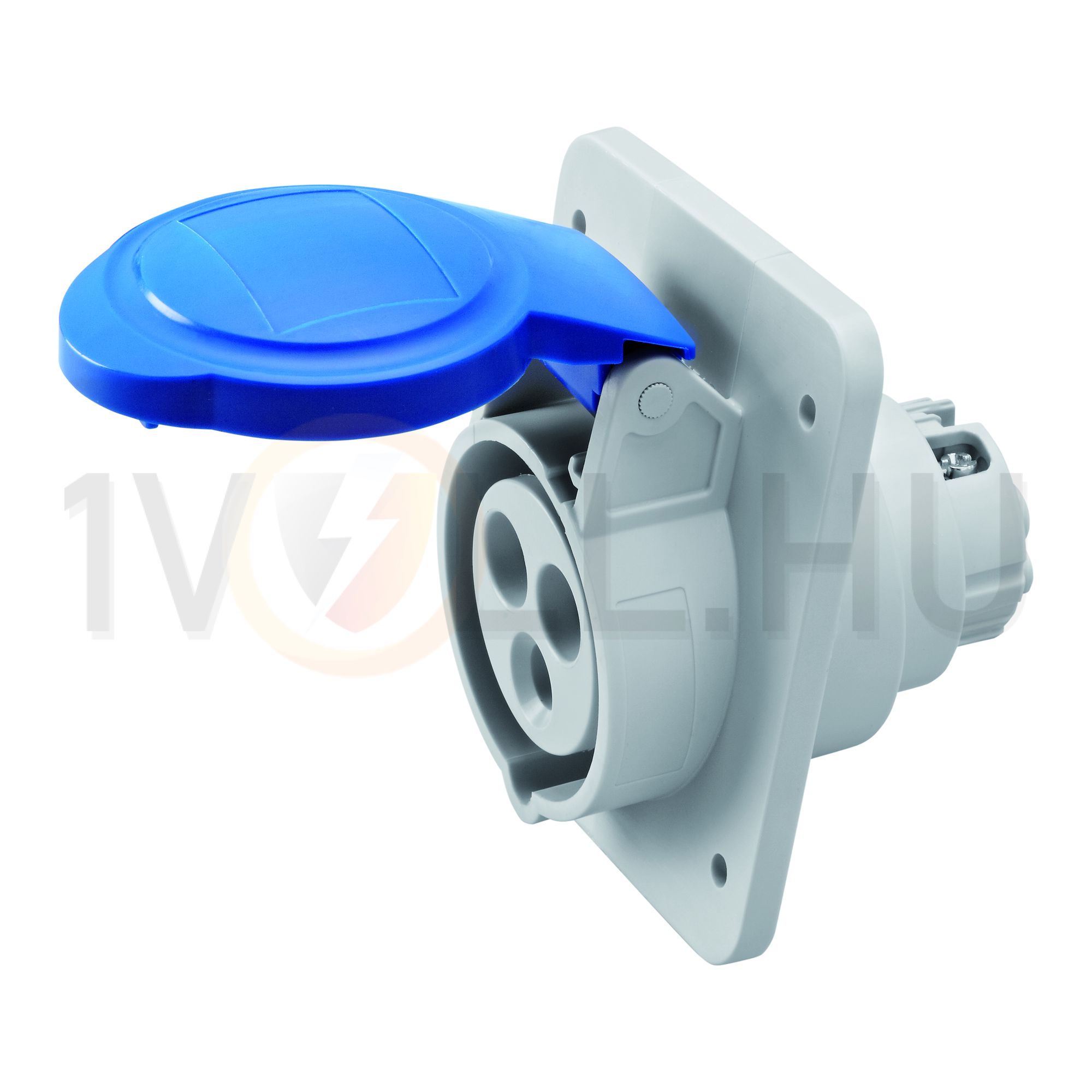 Ipari dugalj beépíthető 2P+E 230V(50+60Hz) kék ferde 16A IP44 műanyag 6h-pozíció IEC309HP GEWISS - GW62205H