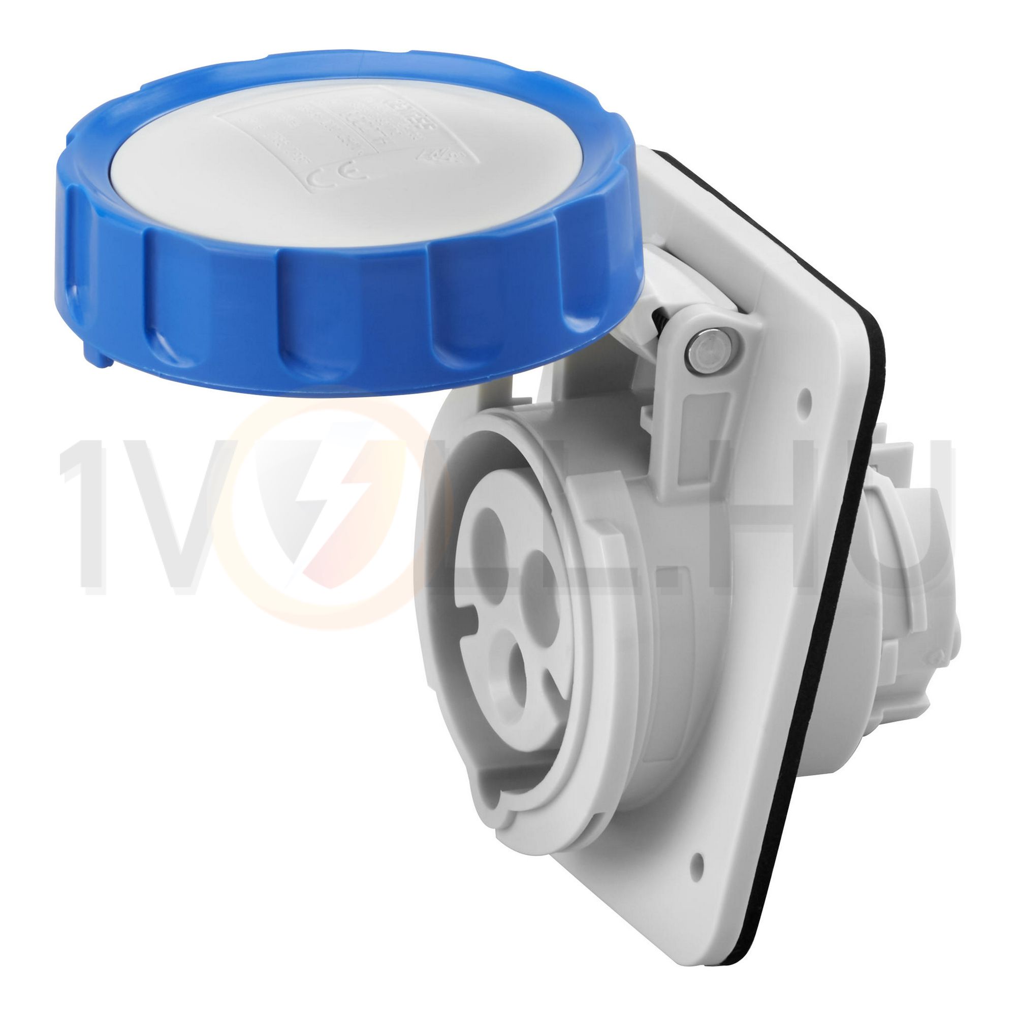 Ipari dugalj beépíthető 2P+E 230V(50+60Hz) kék ferde 16A IP67 műanyag 6h-pozíció IEC309HP GEWISS - GW62227H