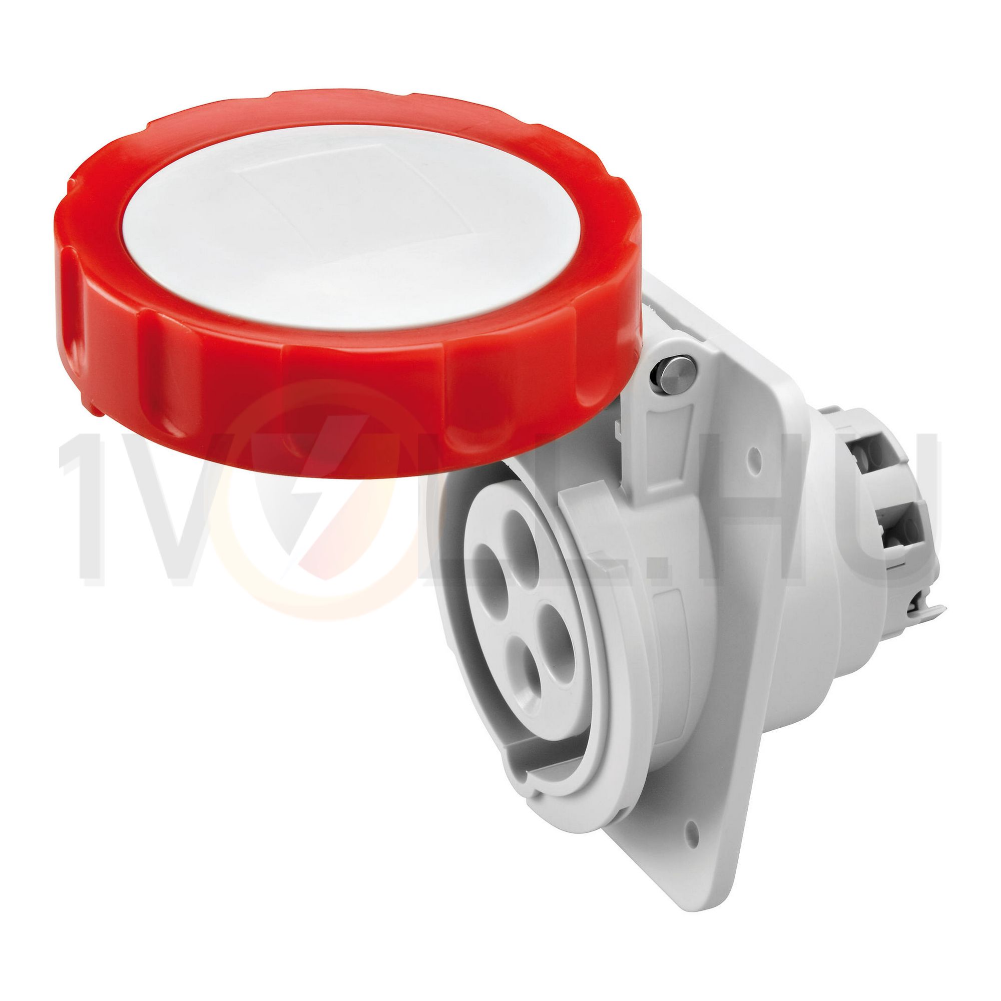 Ipari dugalj beépíthető 3P+E 400V(50+60Hz) piros ferde 32A IP67 műanyag IEC309HP GEWISS - GW62242H