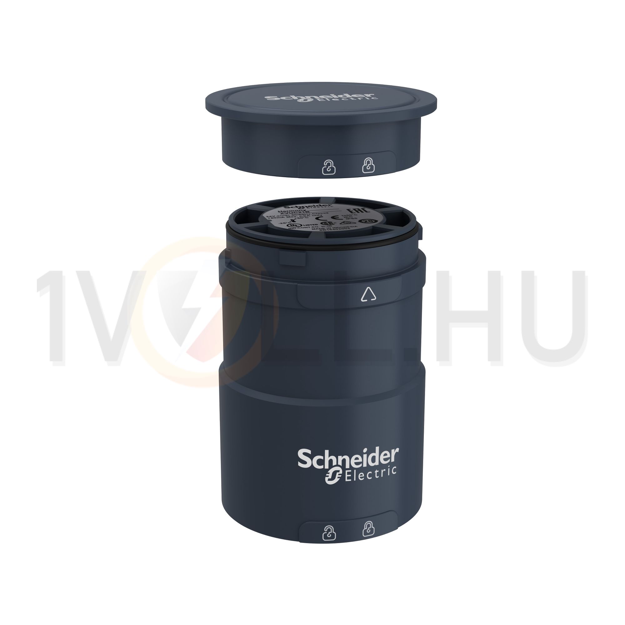 Jelzőoszlop alapmodul fedéllel csőtengelyes beépítés álló fekete Harmony XVUC Schneider - XVUC21B