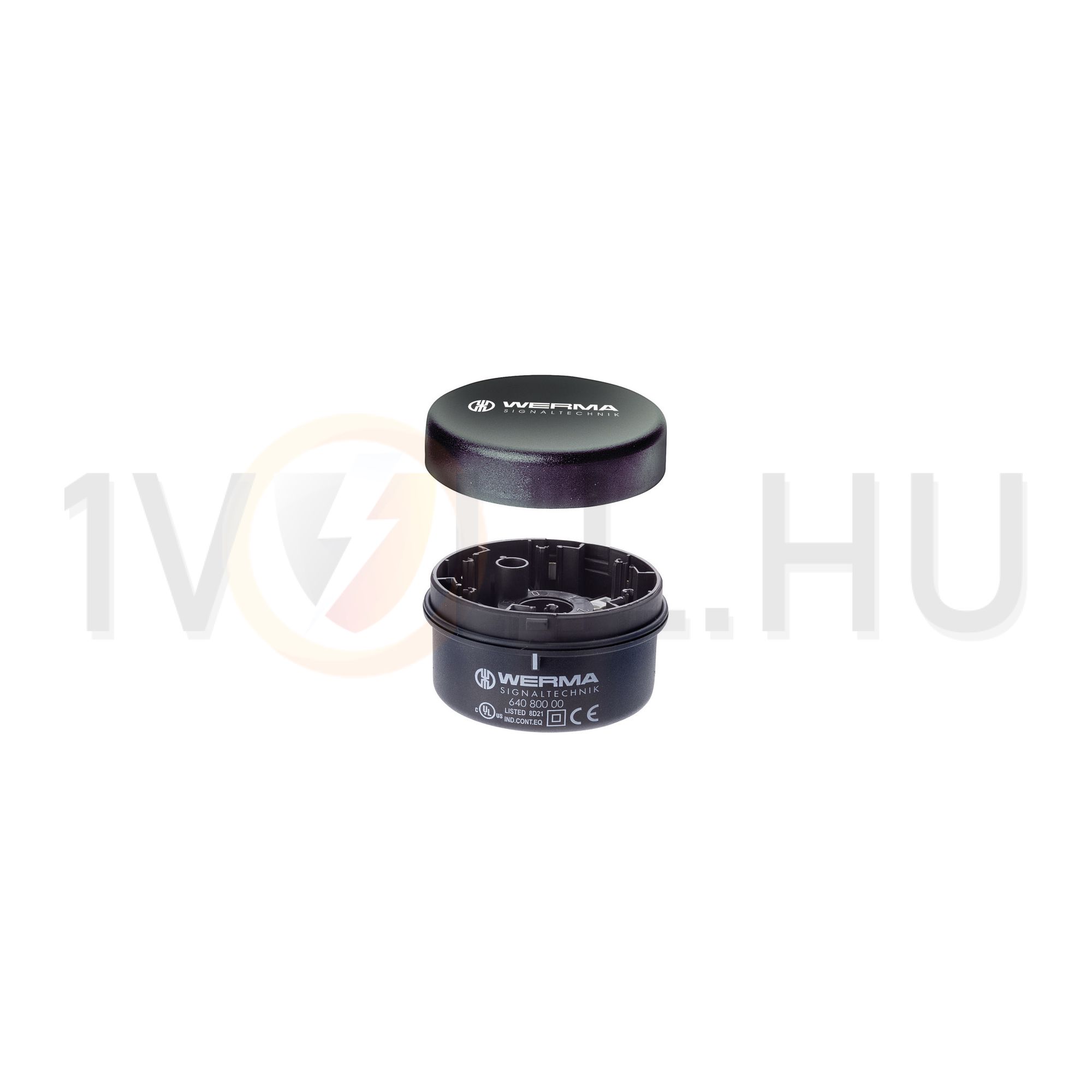 Jelzőoszlop alapmodul KombiSIGN71-hez tetővel IP65 rugószorításos csőtengelyes beépítés WERMA - 64081000