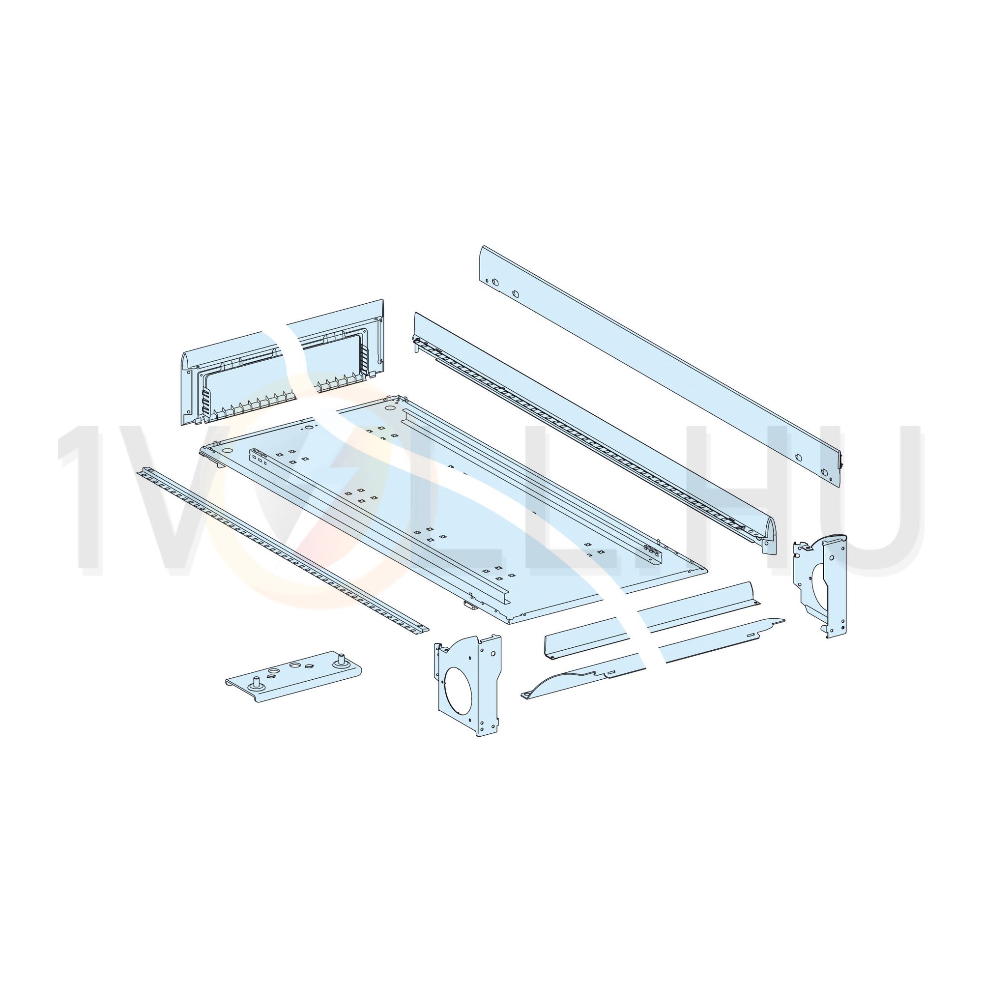 Kábelszekrény álló 33M 300mm-sz 1830mm-ma 205mm-mé acél fehér 9001-RAL Prisma G Schneider - LVS08274