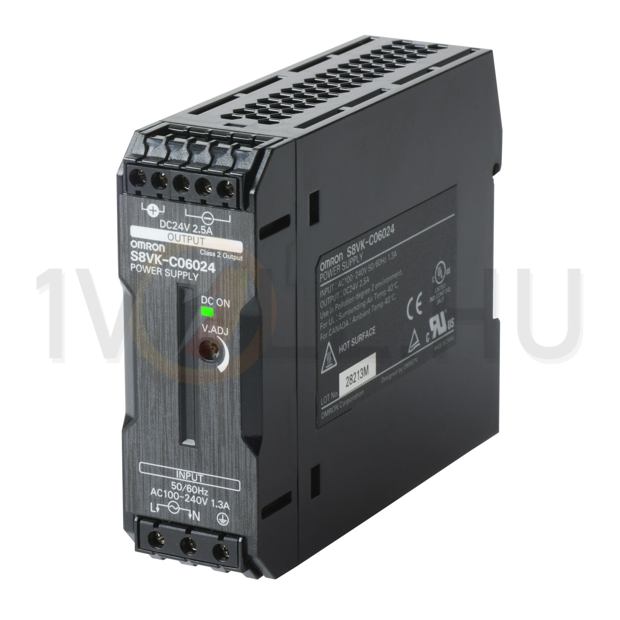 Kapcsolóüzemű DC tápegység 100-240VAC-be 90-350VDC-be 24VDC-ki 2.5A-ki 60W S8VK-C06024 OMRON - 375666