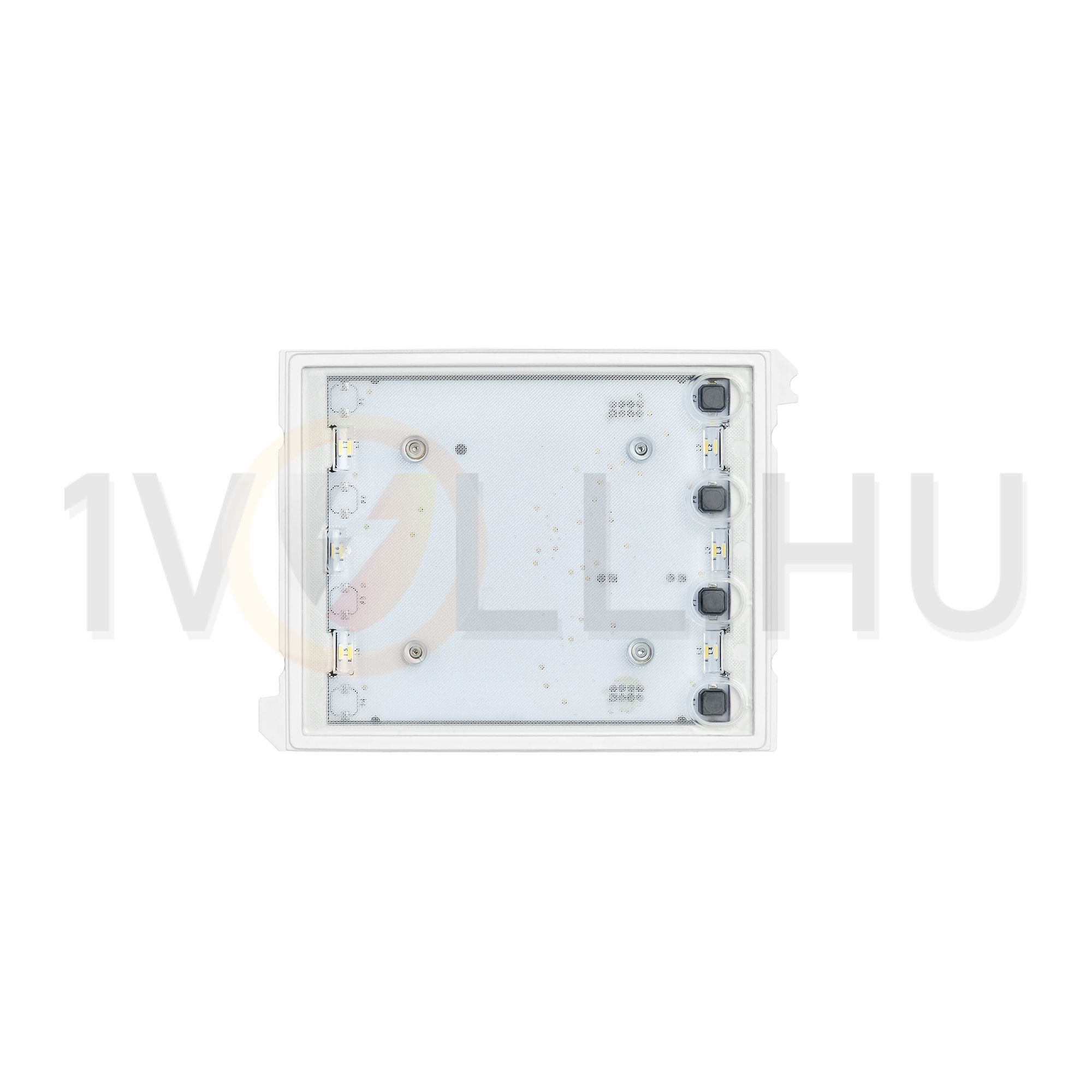 Kaputábla nyomógomb alapmodul 4-gomb süllyesztett téglalap műanyag fehér Alpha URMET - 1168/4