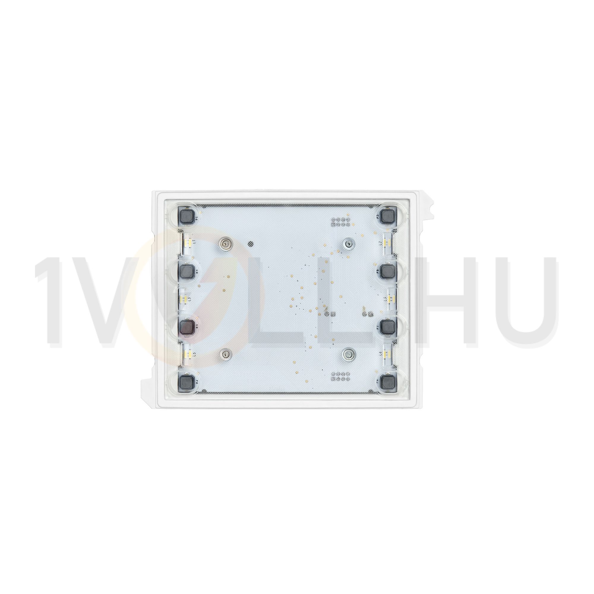 Kaputábla nyomógomb alapmodul 8-gomb süllyesztett téglalap nemesacél fehér Alpha URMET - 1168/8