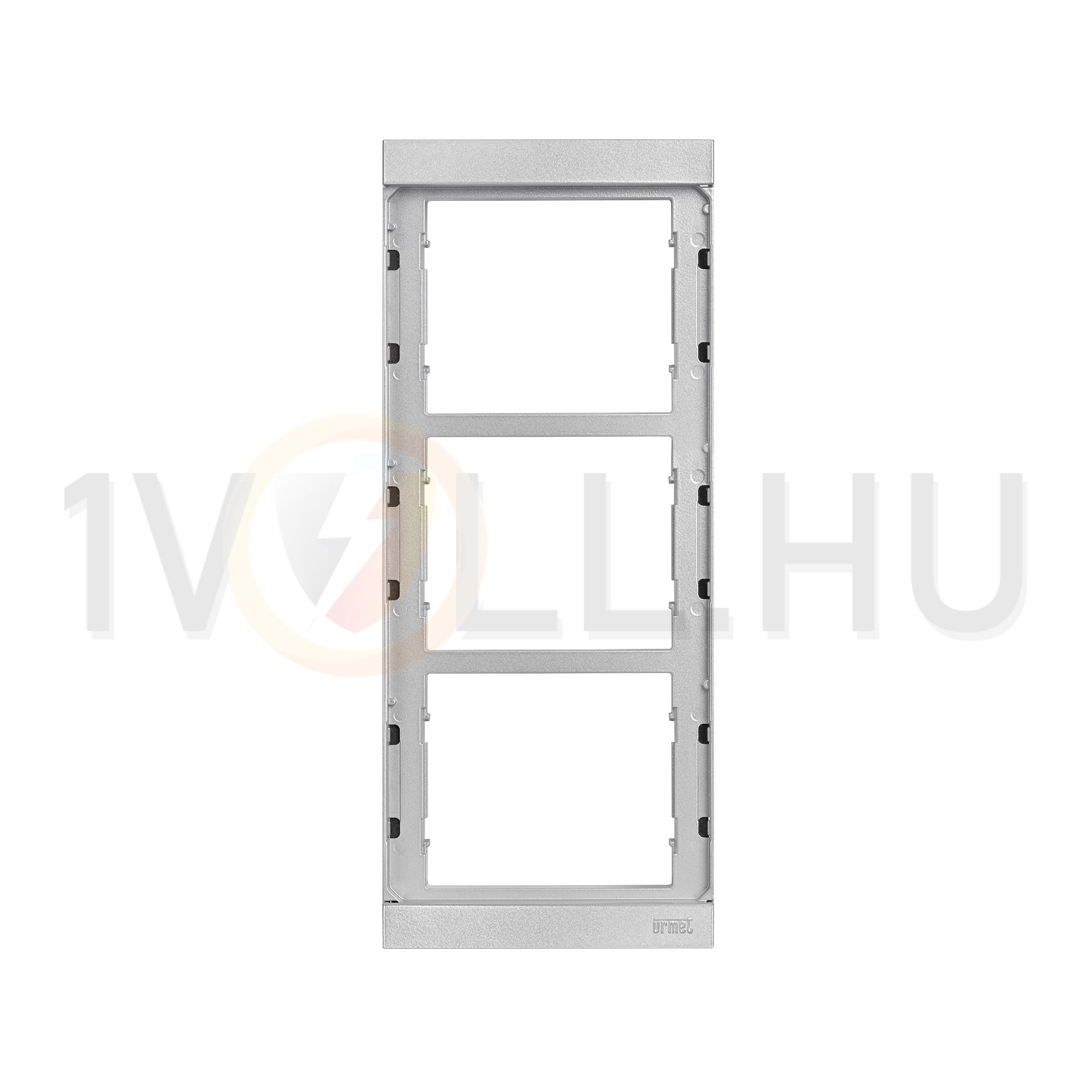 Kaputábla szerelőkeret sülllyesztett 3-egység süllyesztett alumínium szürke Alpha URMET - 1168/63